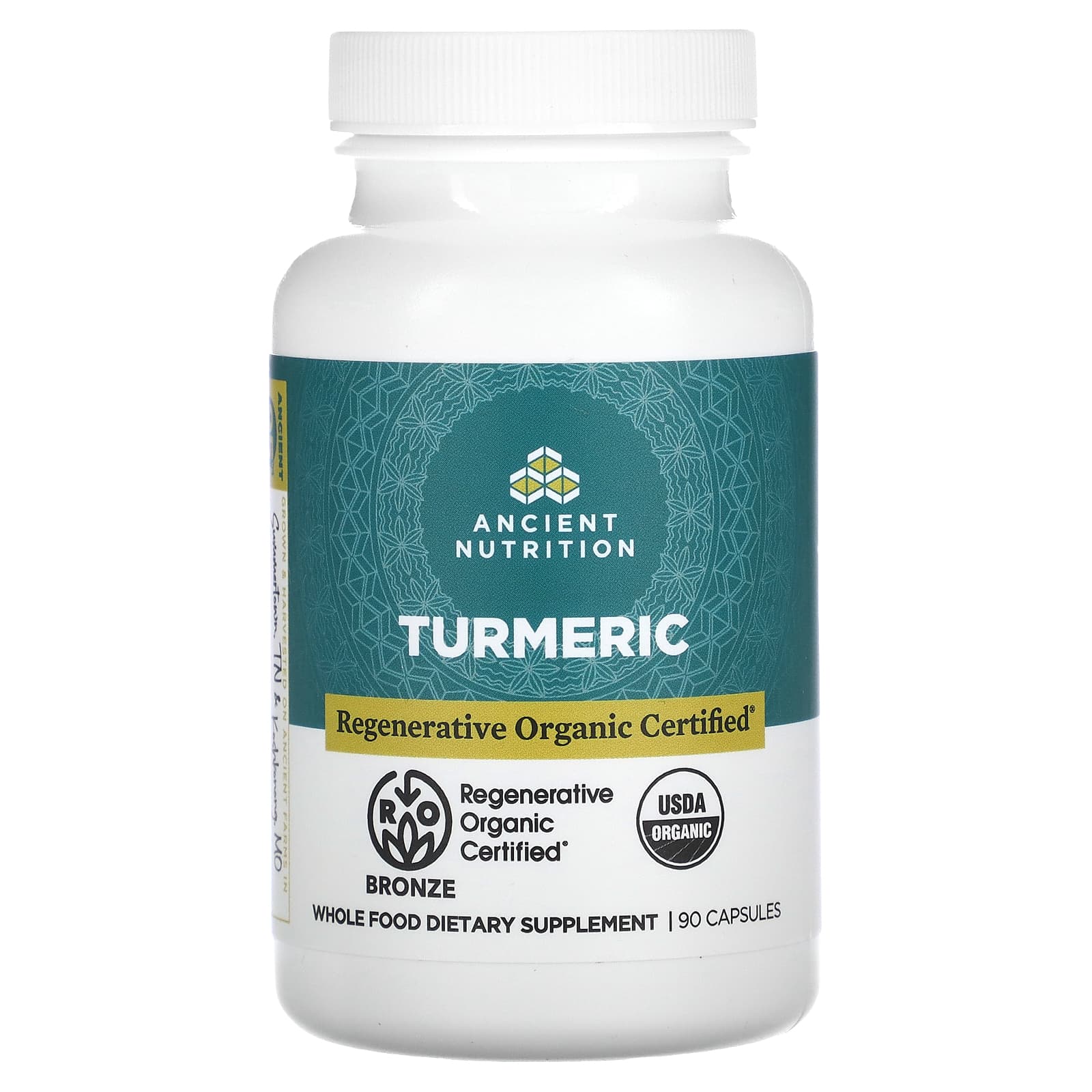Ancient Nutrition, Куркума, 90 капсул