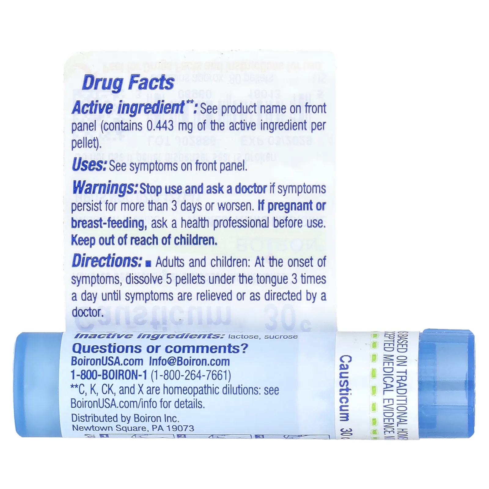 Boiron, Каустическая сода, 30C, прибл. 80 гранул