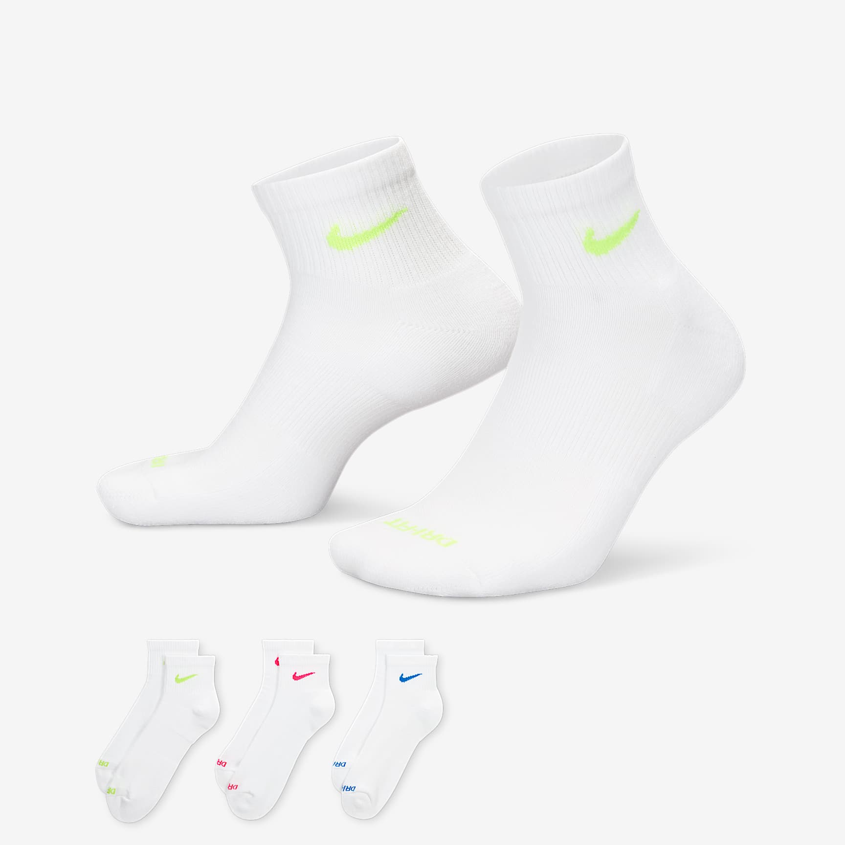 Nike Everyday Plus Cushioned Training Ankle Socks (3 Pairs)