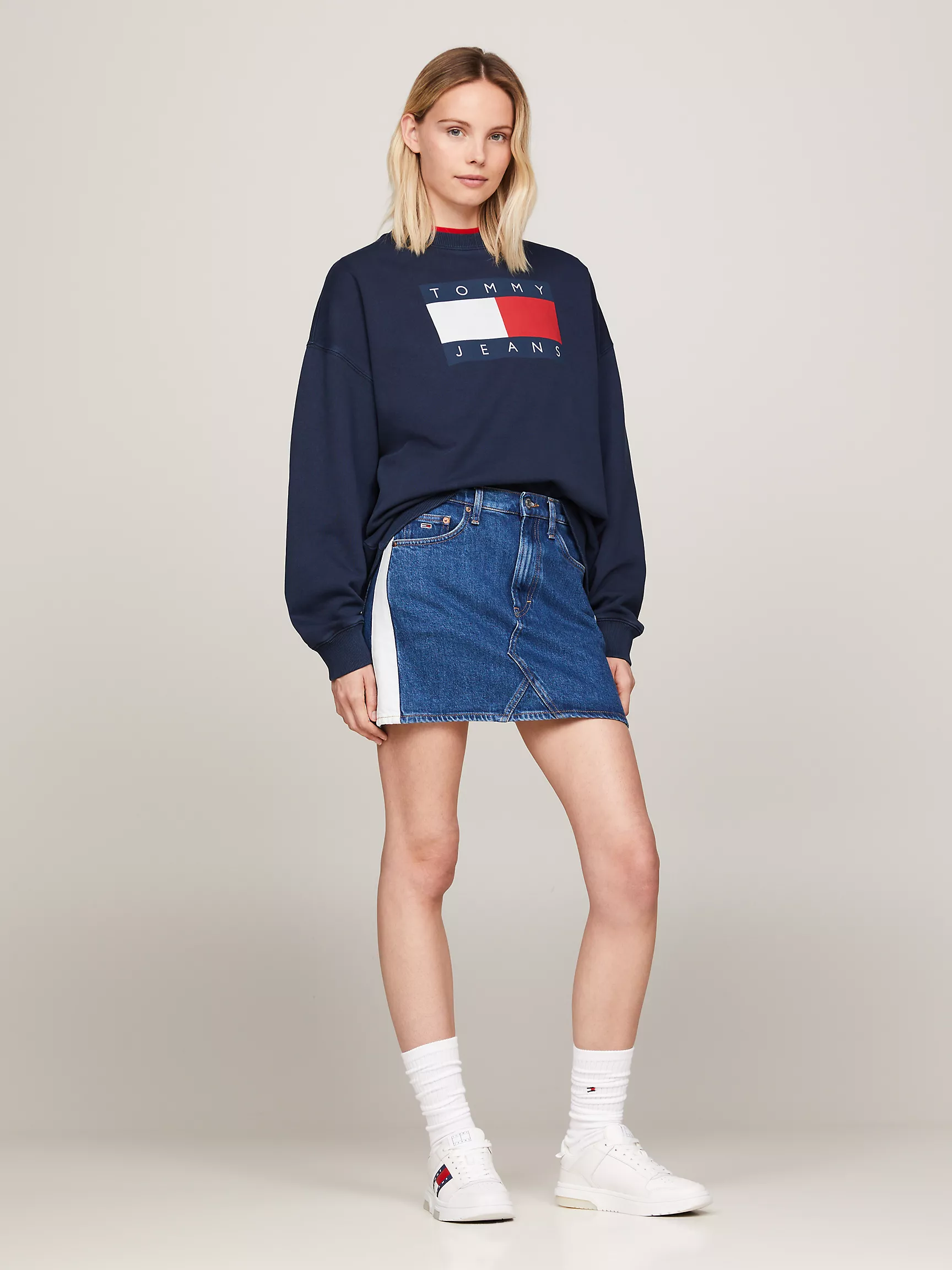 Женская юбка Tommy Hilfiger, Джинсовая мини-юбка Archive с контрастными панелями