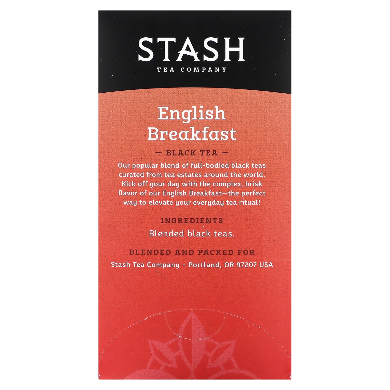 Stash Tea, Черный чай, английский завтрак, 20 чайных пакетиков, 40 г (1,4 унции)