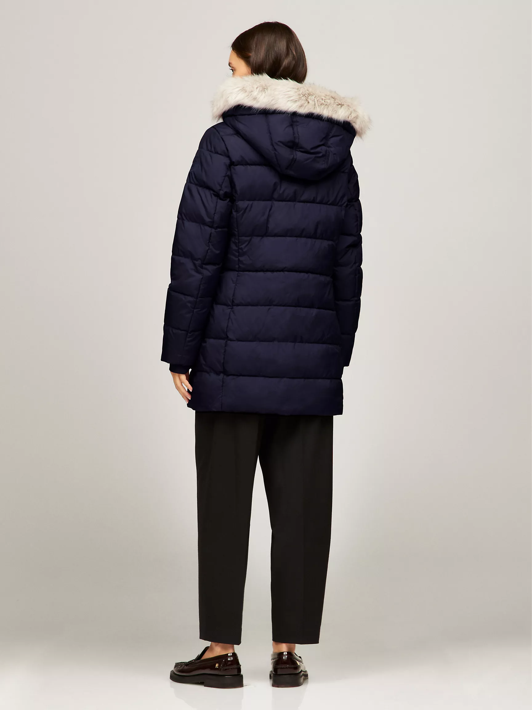 Женское пальто Tommy Hilfiger, Длинное пуховое пальто с капюшоном