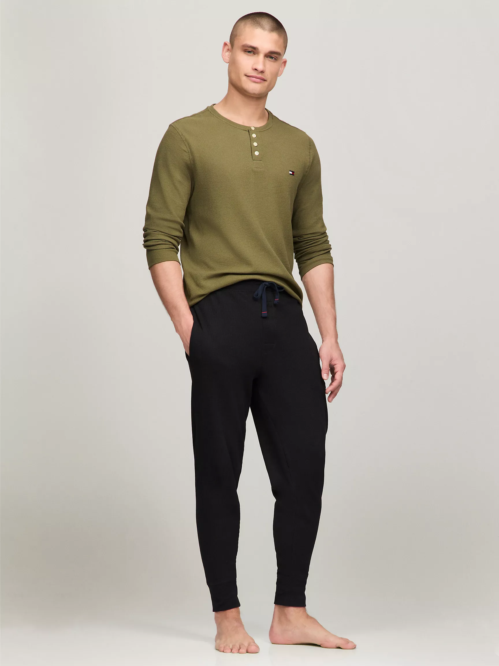 Мужской топ Tommy Hilfiger, Термокофта Henley для сна