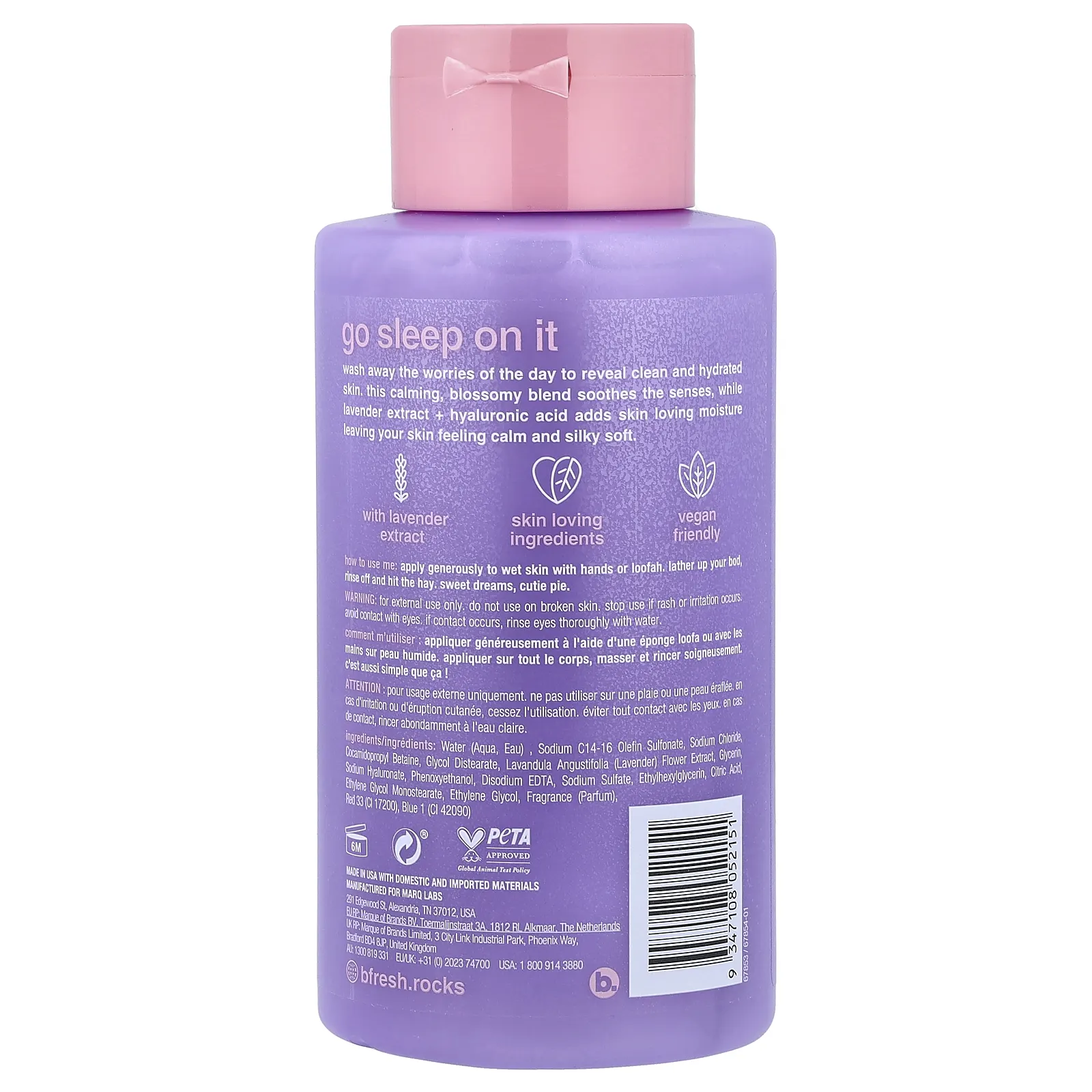 b.fresh, Sleep On It, успокаивающий гель для душа, Sweet Dreamz, 473 мл (16 жидк. унций)