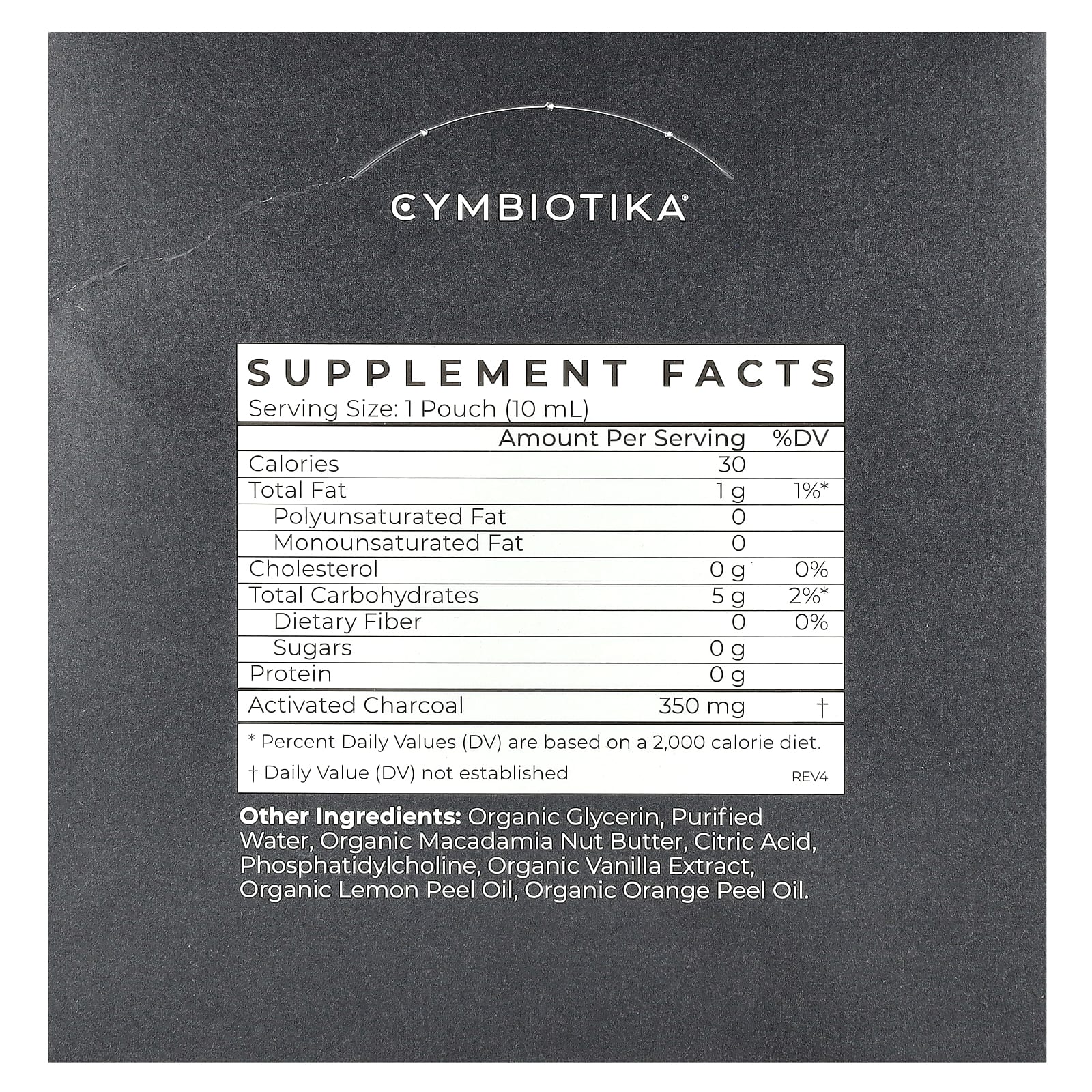 Cymbiotika, Активированный уголь, лимонный крем, 26 пакетиков по 10 мл (0,3 жидк. Унции)