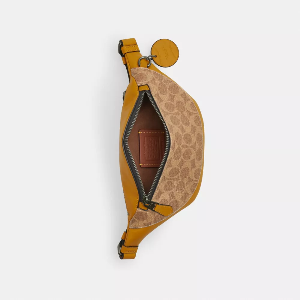 Сумка COACH Warren Mini Belt Bag In Colorblock Signature Canvas