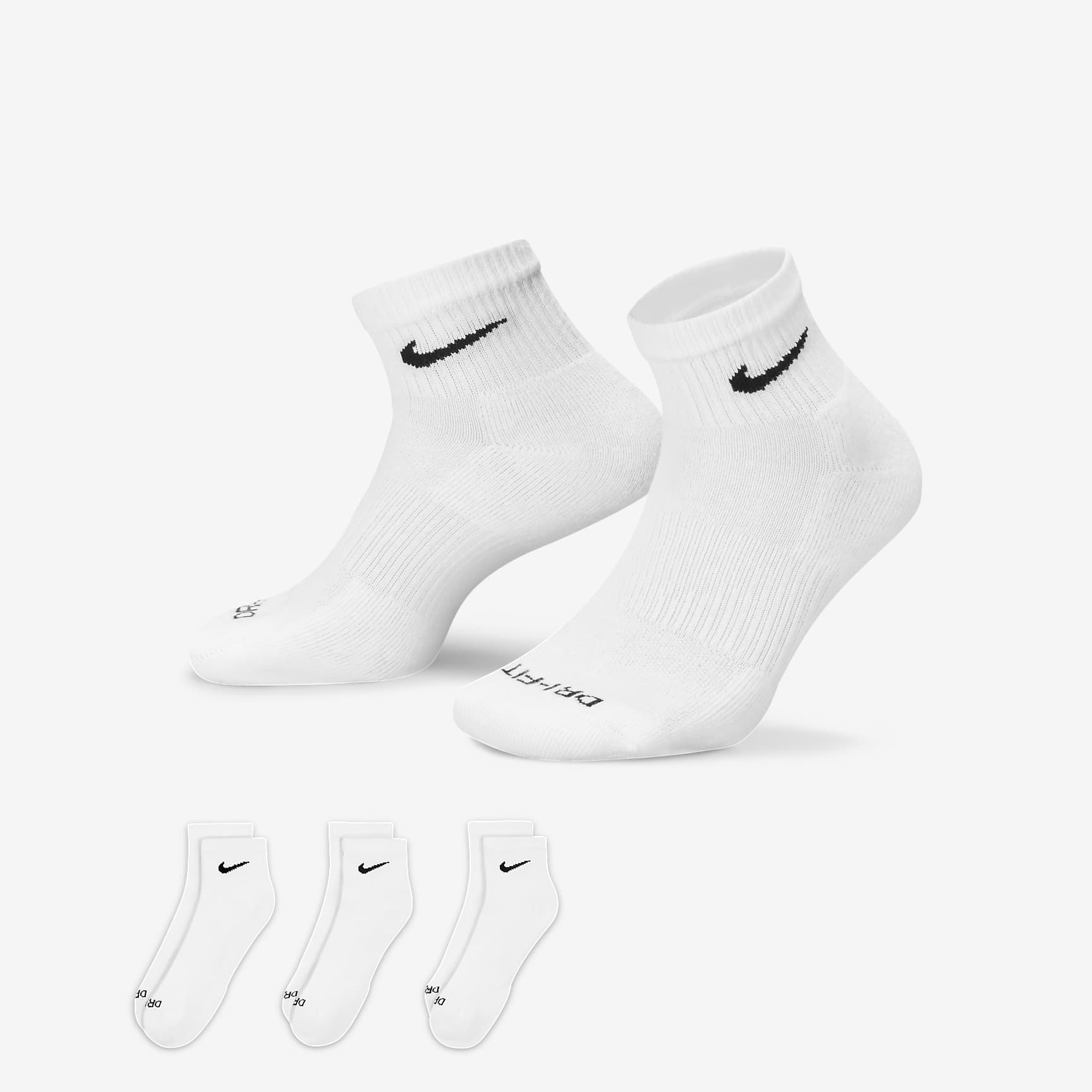 Nike Everyday Plus Cushioned Training Ankle Socks (3 Pairs)