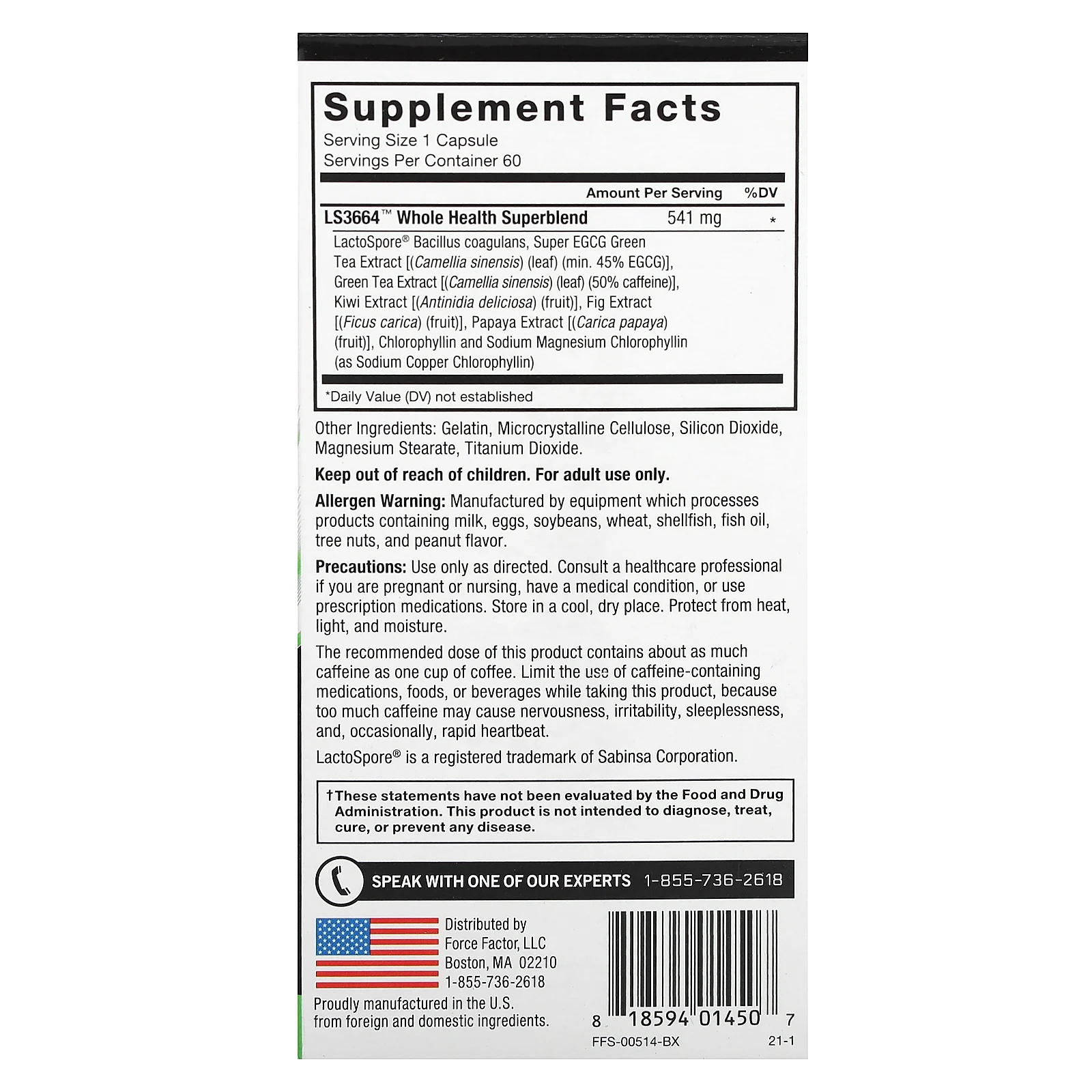 Force Factor, ProbioSlim, средство для поддержки пищеварения и коррекции веса, 60 капсул