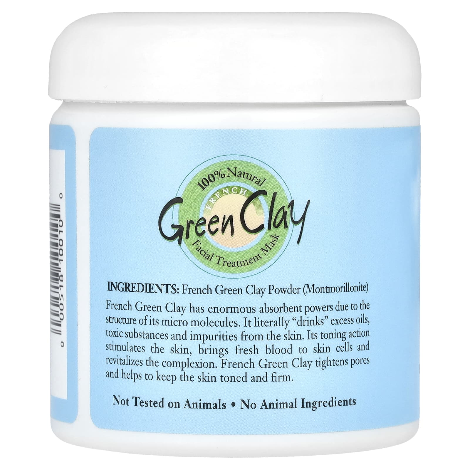 Rainbow Research, французская зеленая глина, маска для лица, 225 г (8 унций)