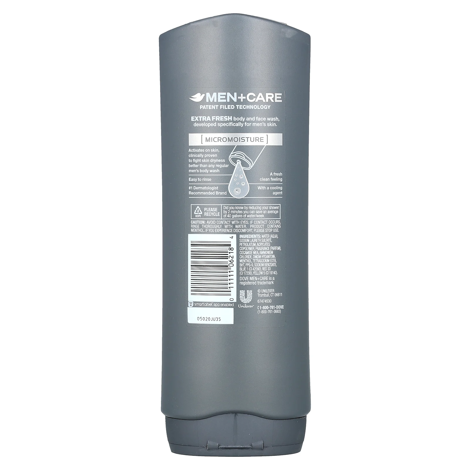 Dove, Men + Care, гель для душа и тела, свежесть, 532 мл (18 жидк. Унций)