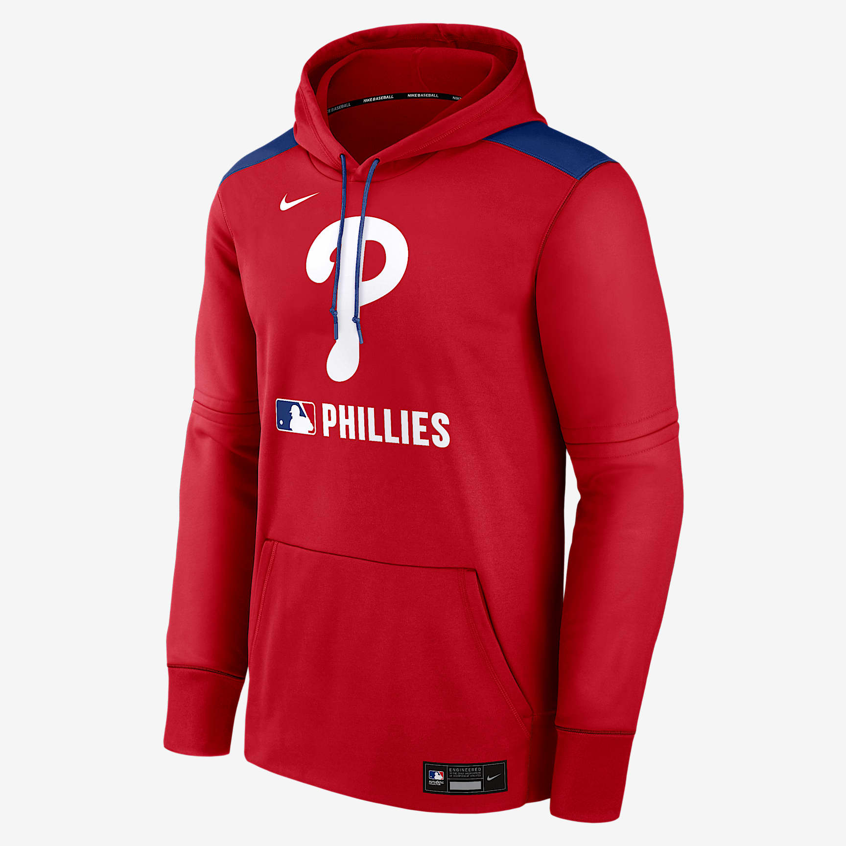 Philadelphia Phillies Authentic Collection Men's Nike Therma MLB Pullover Hoodie