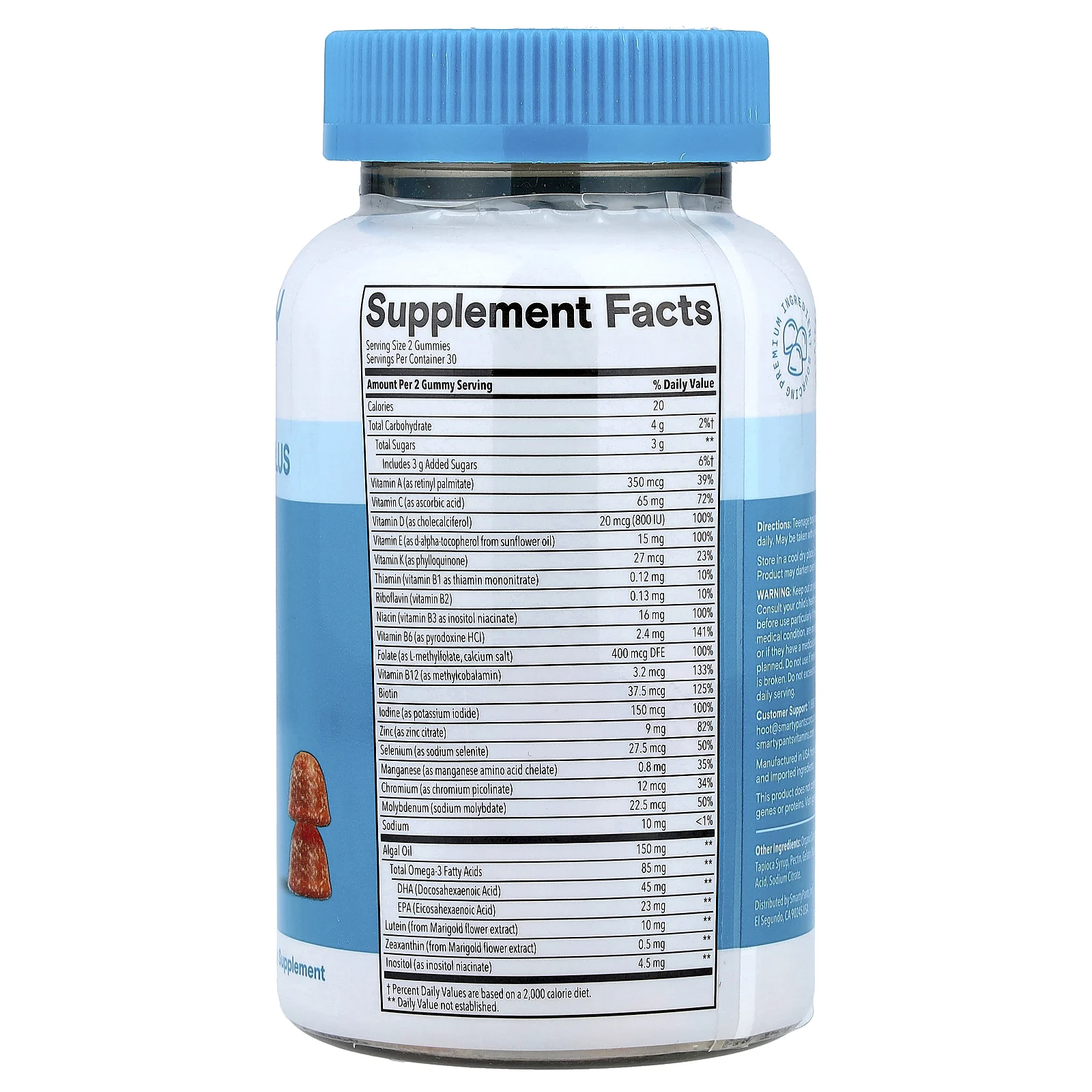 SmartyPants, мультивитамины и омега для мальчиков-подростков, ананас и апельсин, 60 жевательных таблеток