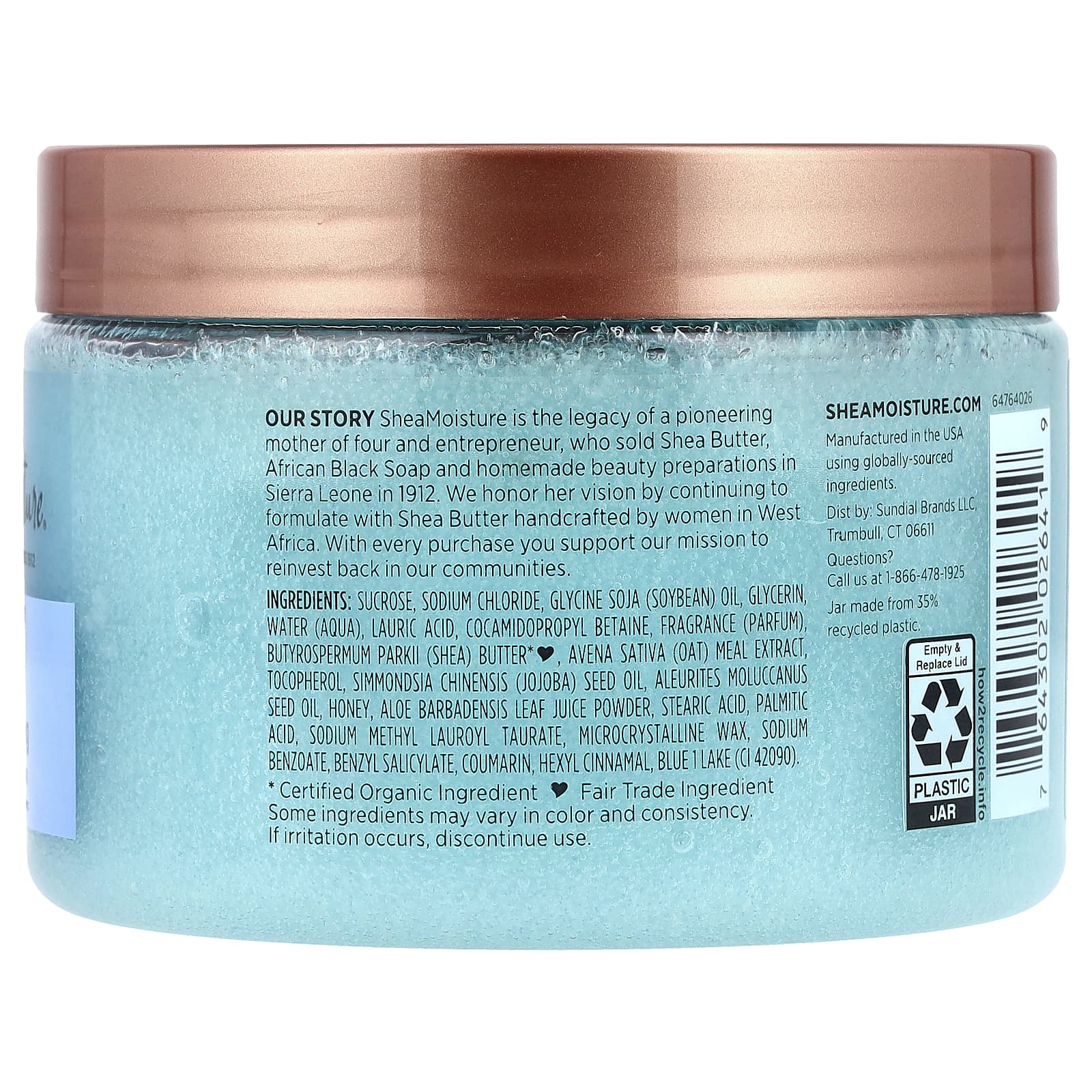 SheaMoisture, разглаживающий и отшелушивающий скраб с маслом ши, мед манука и овсянка, 340 г (12 унций)