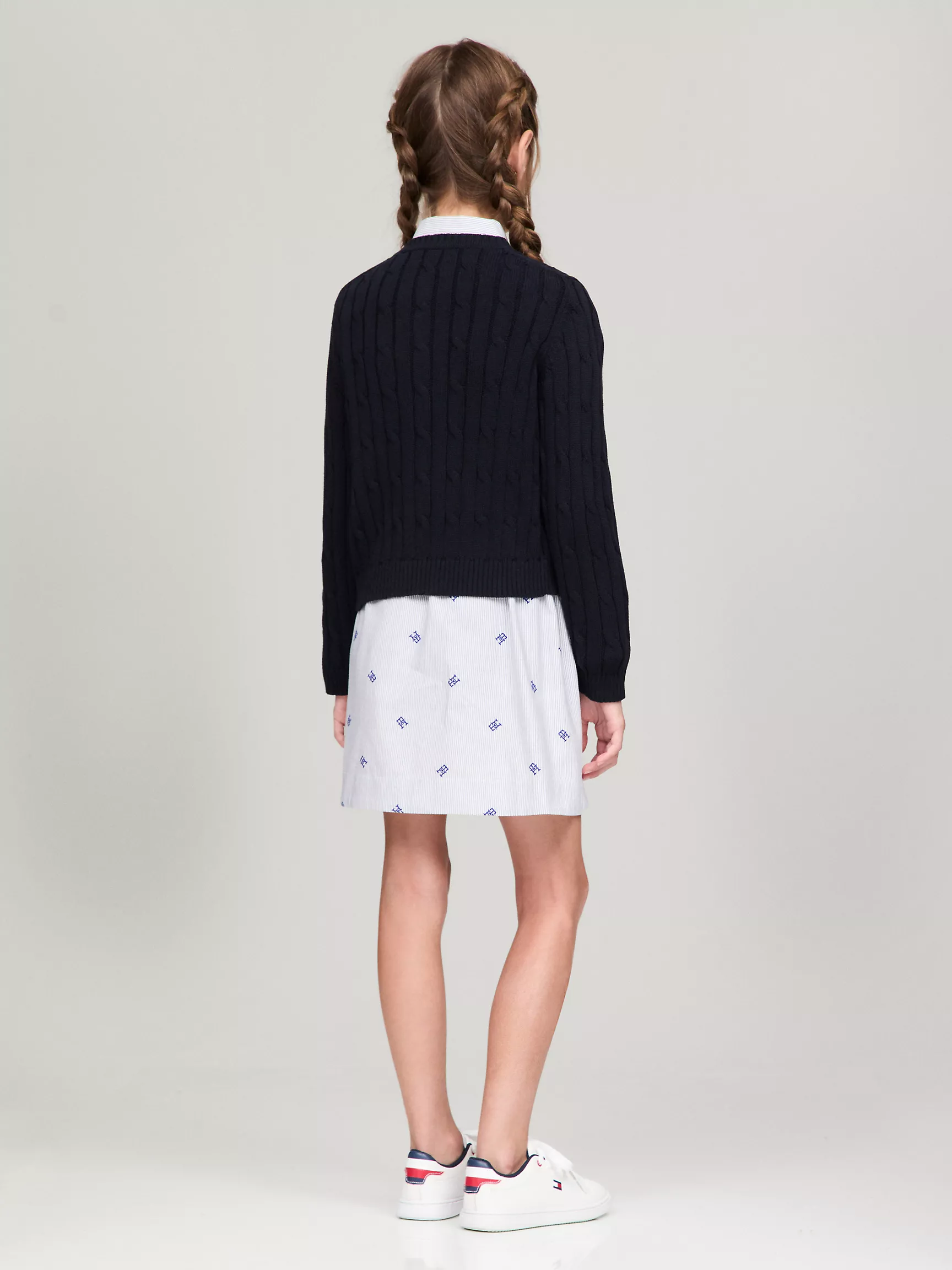 Свитер для девочки Tommy Hilfiger, Детский кардиган с узором "косы"