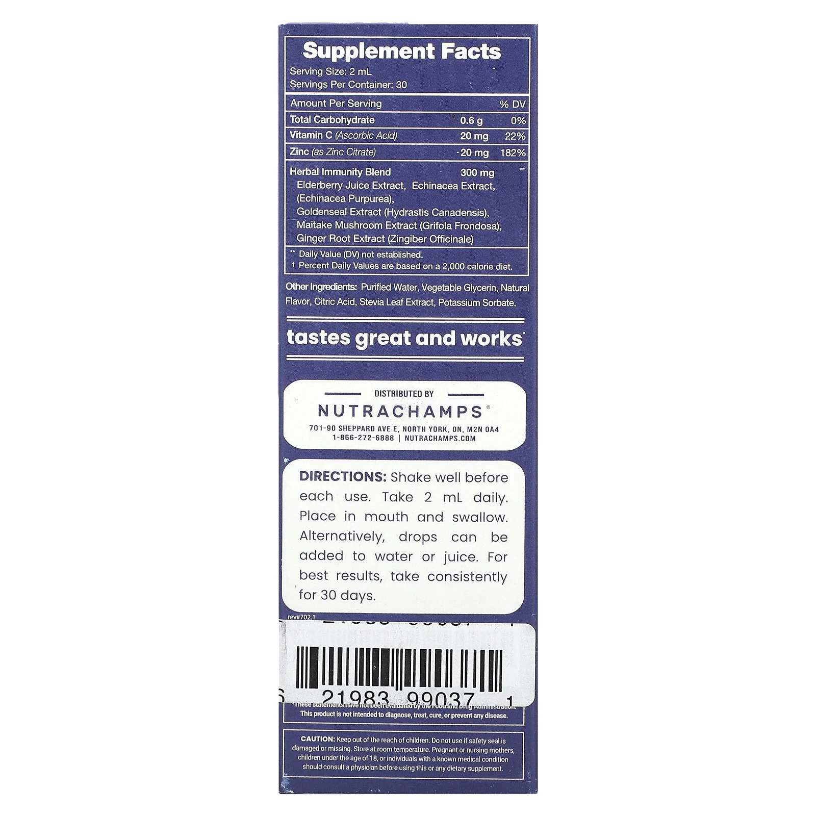 NutraChamps, Zinc+, натуральные ягоды, 60 мл (2 жидк. унции)