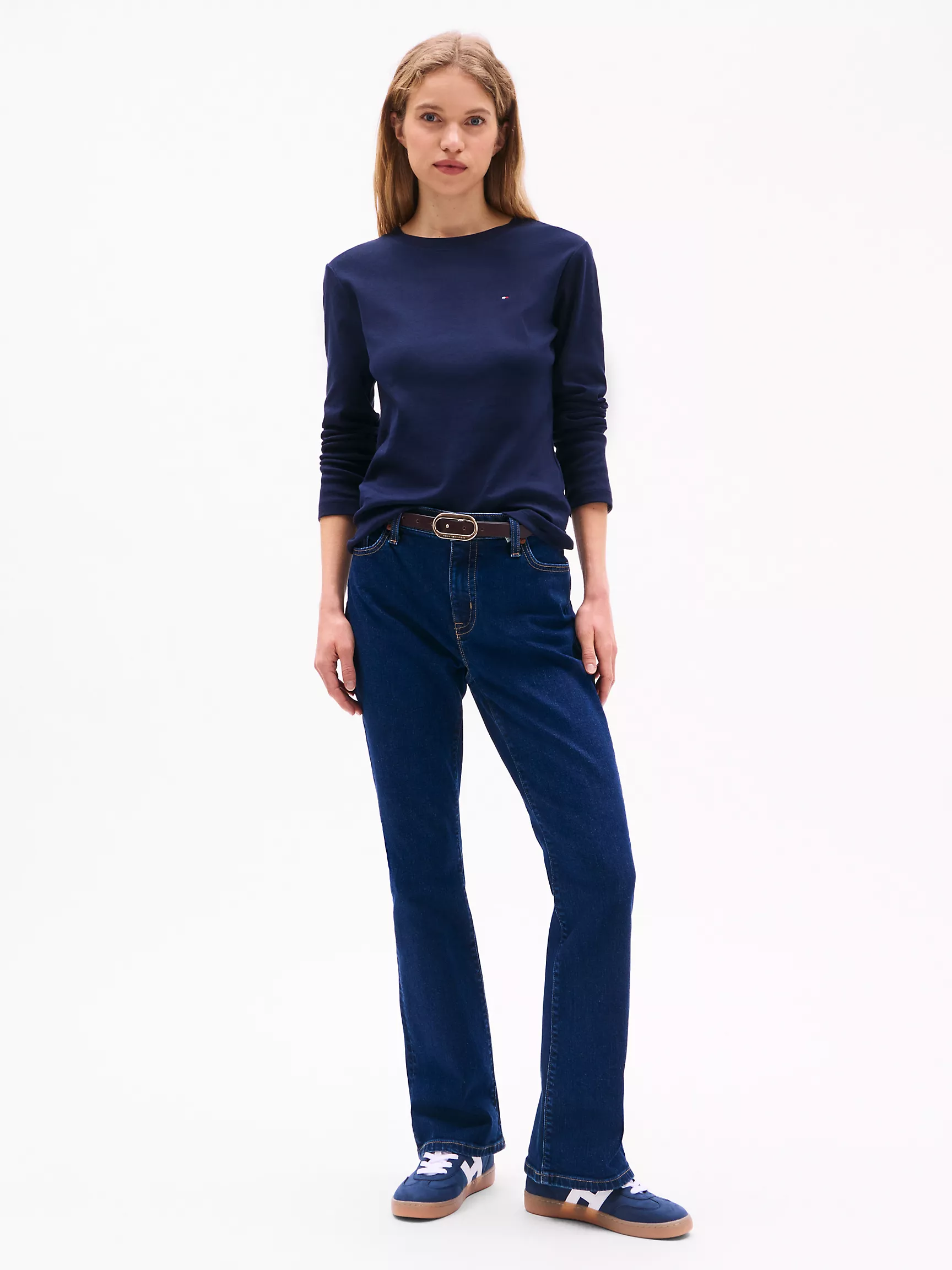 Женская футболка Tommy Hilfiger, Футболка с длинным рукавом и круглым вырезом "любимая модель"