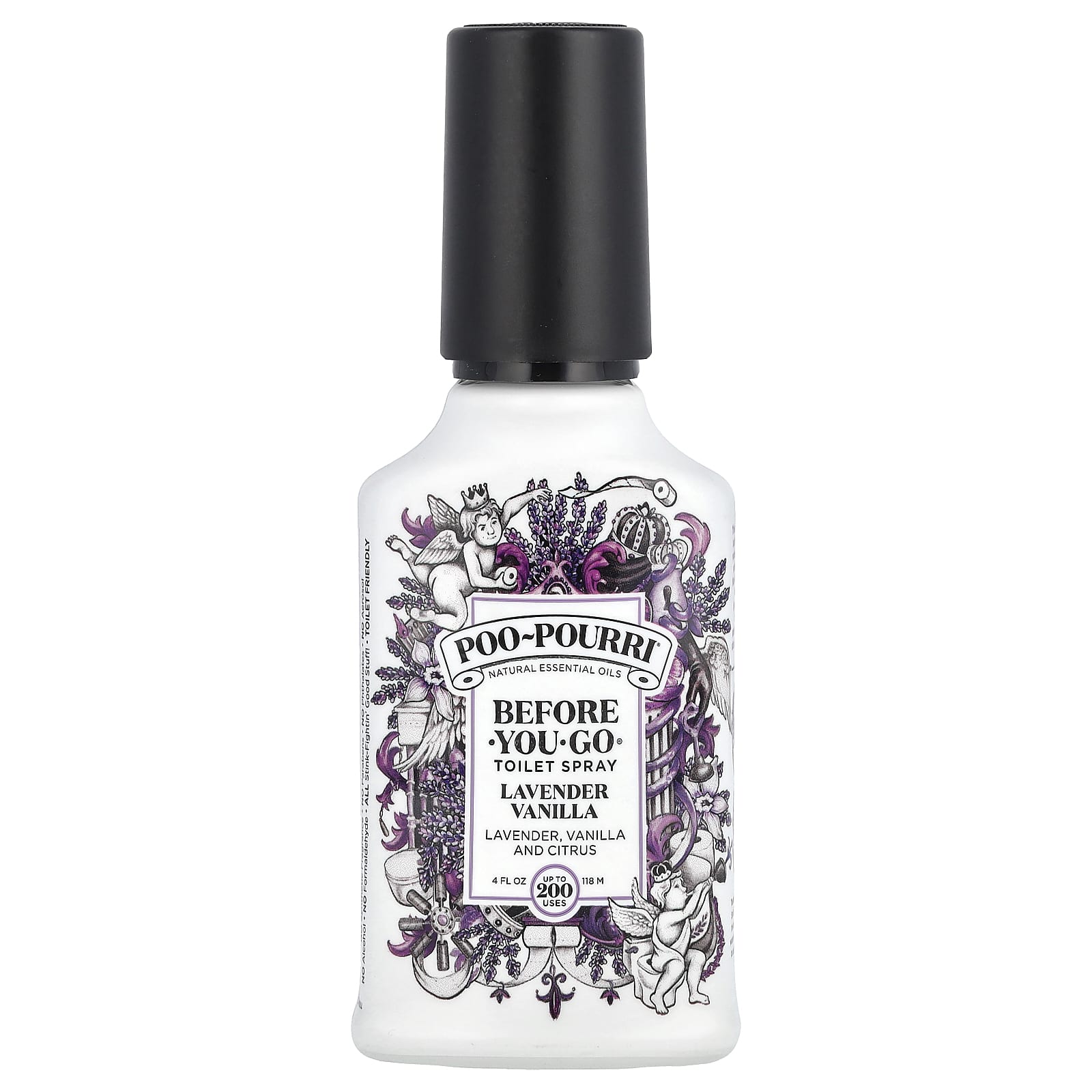 Poo-Pourri, Туалетный спрей Before-You-Go, лаванда, ваниль, 4 жидких унции (118 мл)