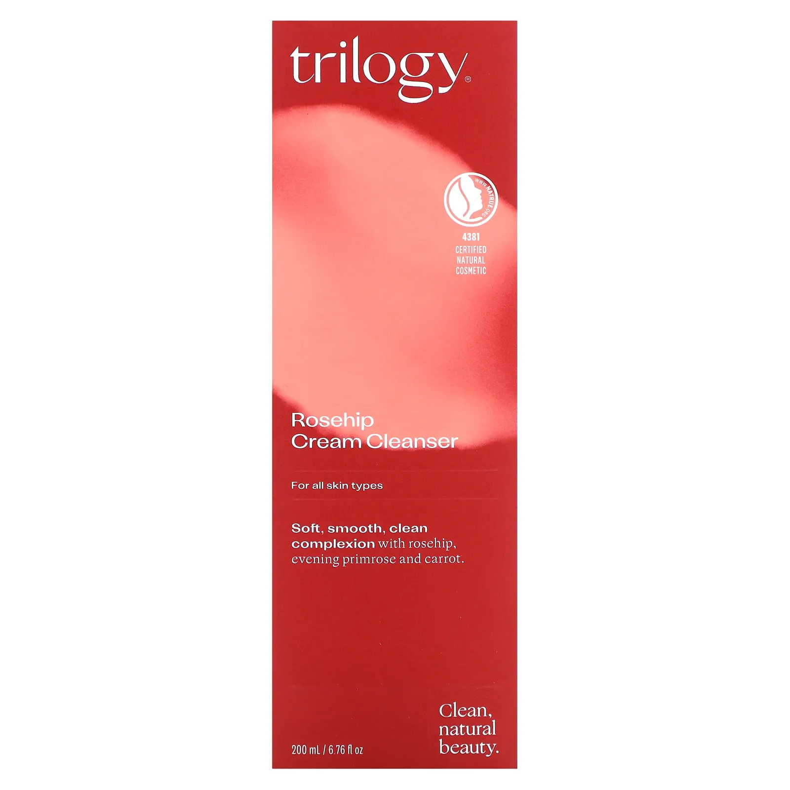 Trilogy, Очищающий крем с шиповником, для всех типов кожи, 200 мл (6,76 жидк. Унции)