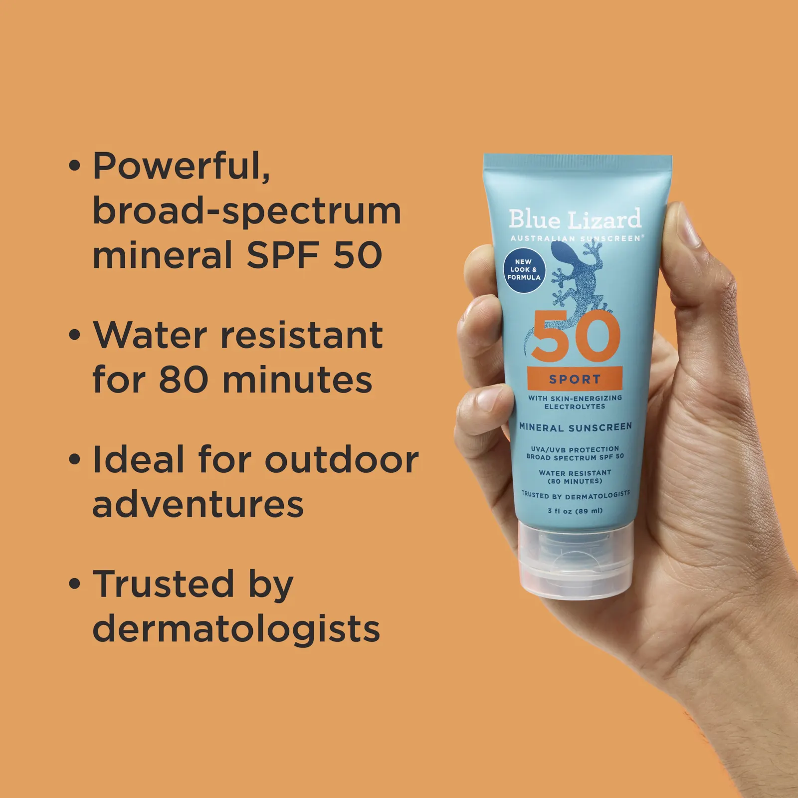 Blue Lizard Australian Sunscreen, солнцезащитное средство, для активных людей, SPF 50, 89 мл (3 жидк. унции)