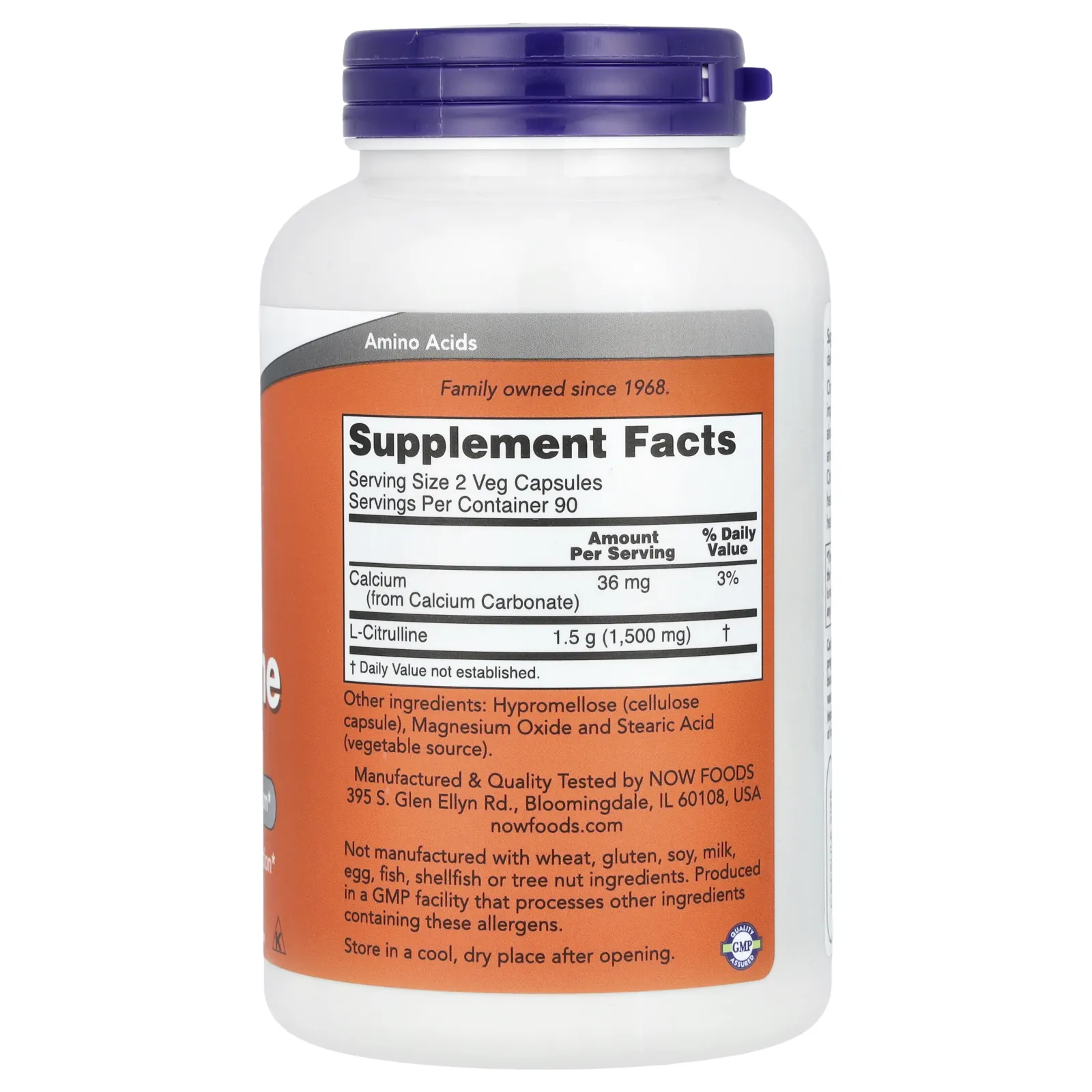 NOW Foods, L-цитрулин, 750 мг, 180 капсул в растительной оболочке