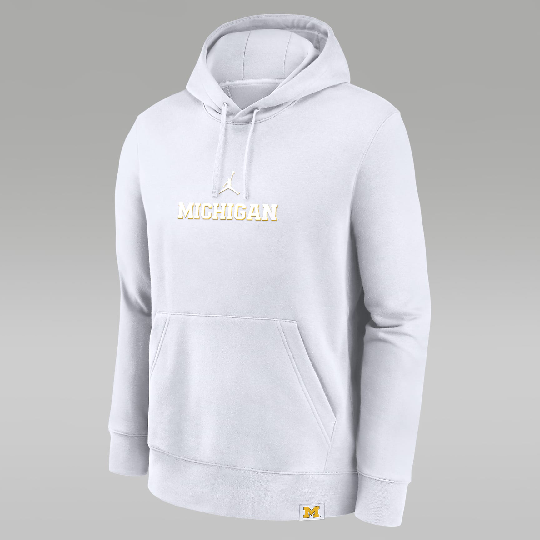 Michigan Wolverines Statement Wordmark Lockup Heavyweight Men's Nike College Pullover Hoodie