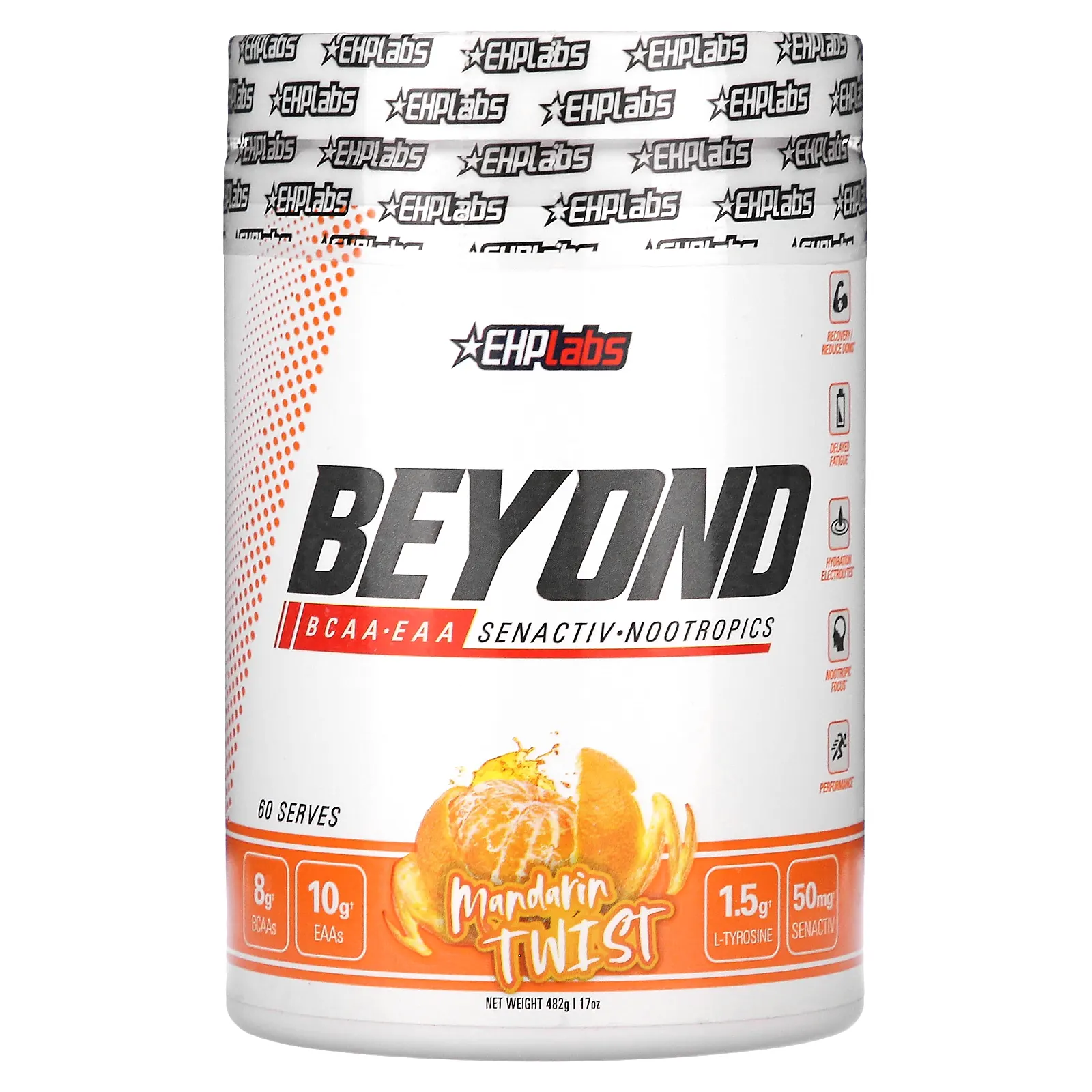 EHPlabs, Beyond, BCAA и EAA, со вкусом мандарина, 482 г (17 унций)