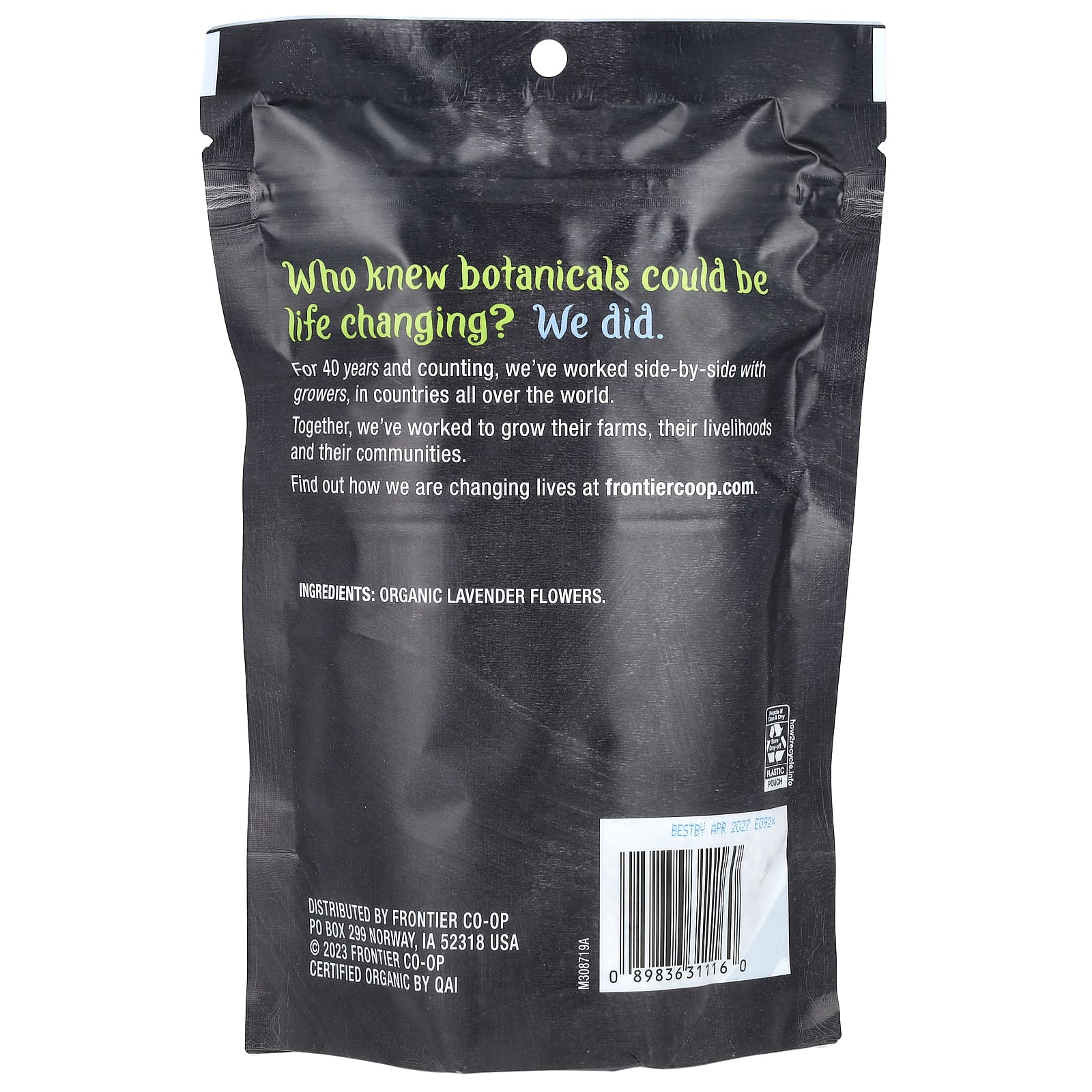 Frontier Co-op, Органические цветы лаванды, 2,72 унции (77 г)