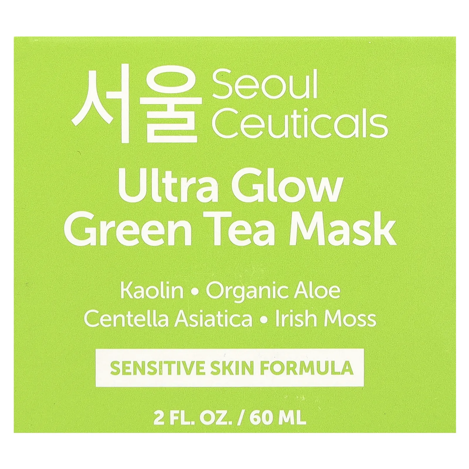 SeoulCeuticals, Ultra Glow, маска для красоты с зеленым чаем, 60 мл (2 жидк. Унции)