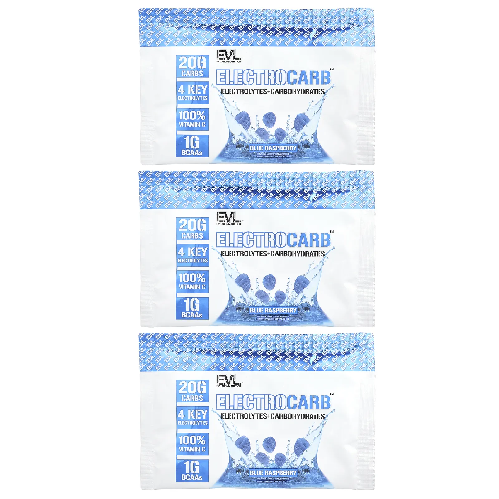 EVLution Nutrition, ElectroCarb ™, голубая малина, 30 г (1,1 унции)