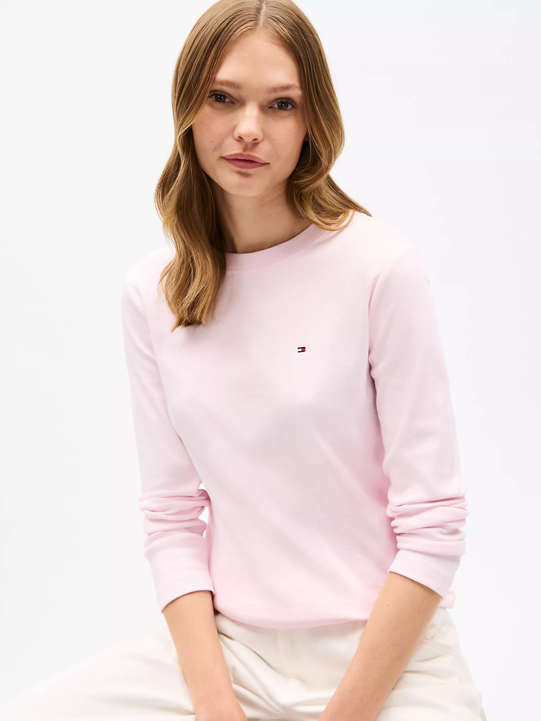 Женская футболка Tommy Hilfiger, Футболка с длинным рукавом и круглым вырезом "любимая модель"