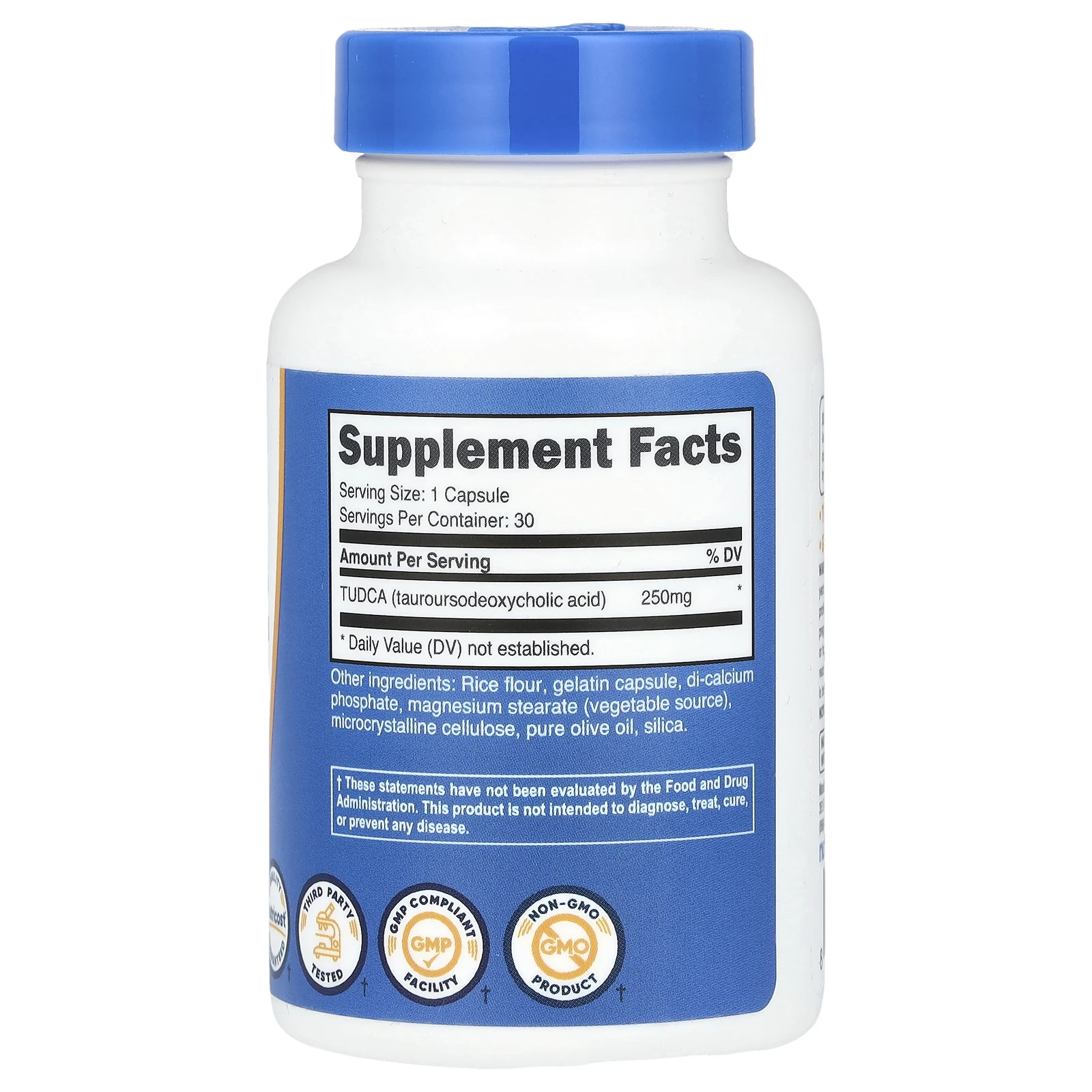 Nutricost, TUDCA, 250 мг, 30 капсул