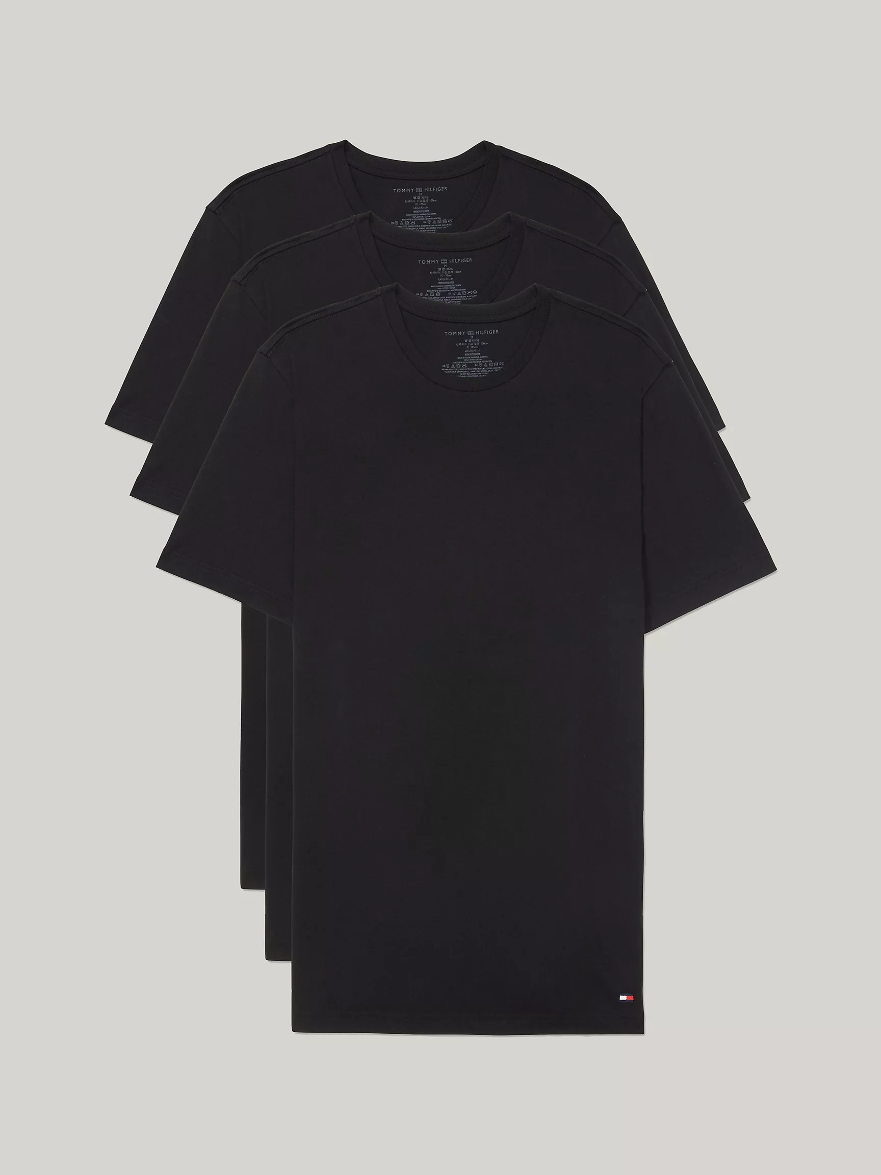 Мужское нижнее белье Tommy Hilfiger, Классические хлопковые футболки с круглым вырезом (набор 3 шт.)