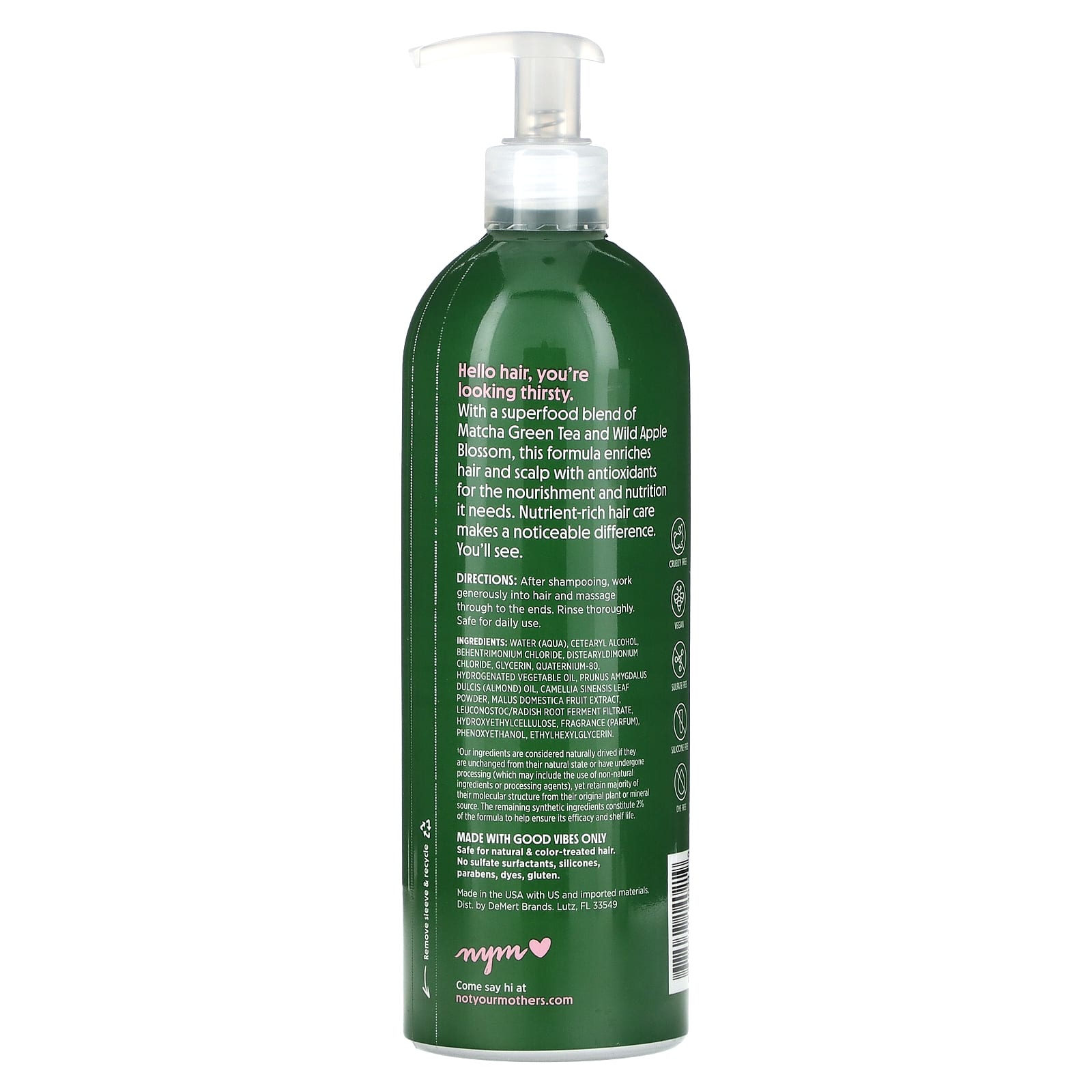 Not Your Mother's, Кондиционер, зеленый чай матча и цветы дикой яблони, 450 мл (15,2 жидк. Унции)