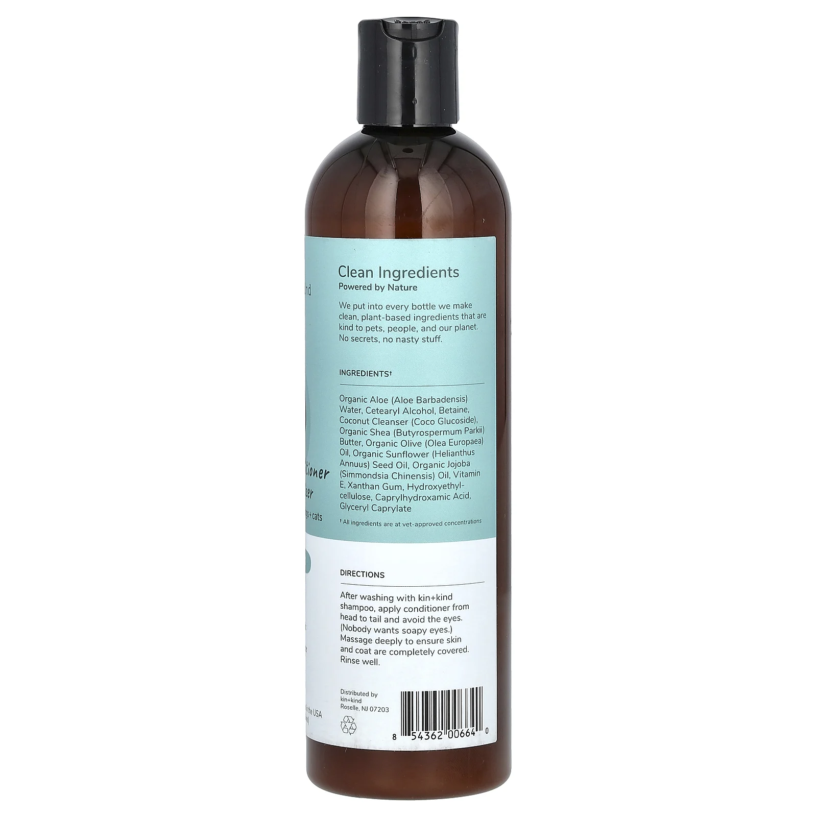 Kin+Kind, натуральный кондиционер и увлажняющее средство, с маслом ши для собак и кошек, без запаха, 354 мл (12 жидк. унций)