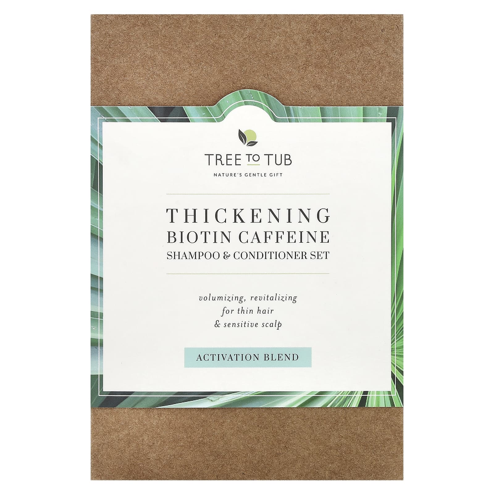 Tree To Tub, набор из шампуня и кондиционера с биотином и кофеином, 2 шт., 250 мл (8,5 жидк. унции)