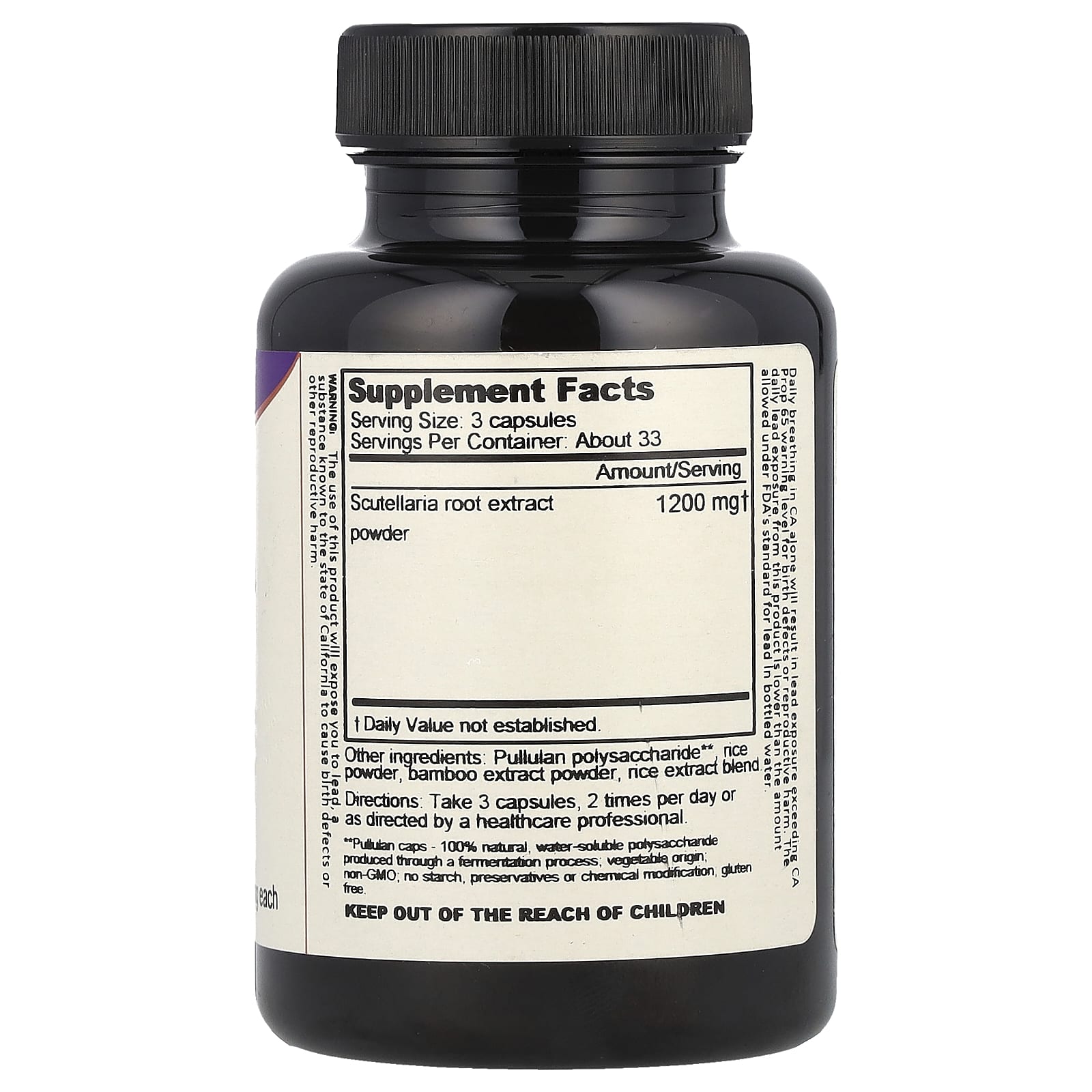 Dragon Herbs, байкалин, 500 мг, 100 вегетарианских капсул