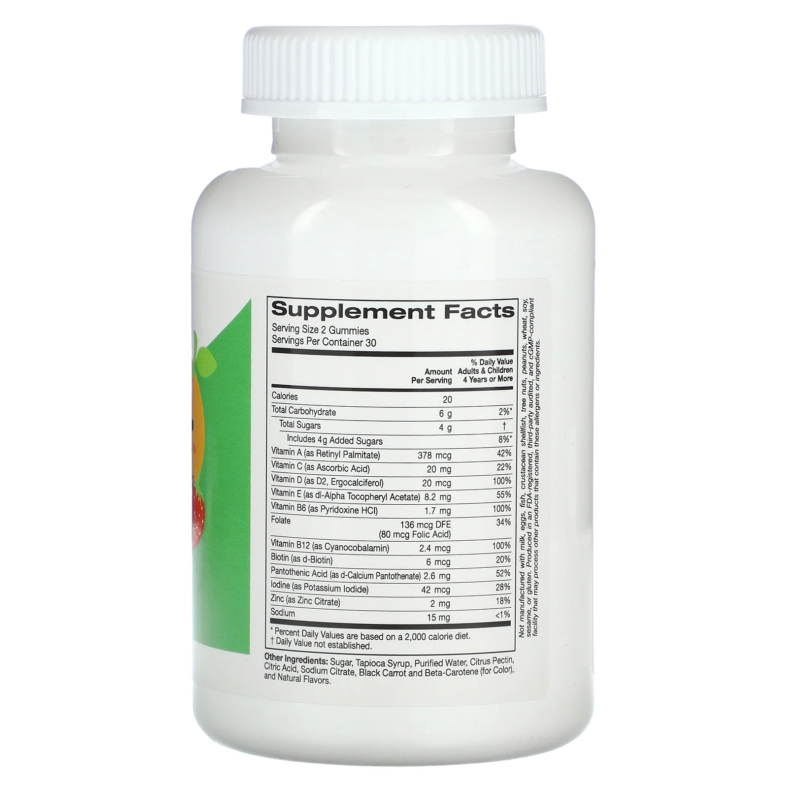 California Gold Nutrition, Поливитамины для детей в жевательных таблетках, без желатина, с ягодным и фруктовым вкусами, 60 жевательных таблеток