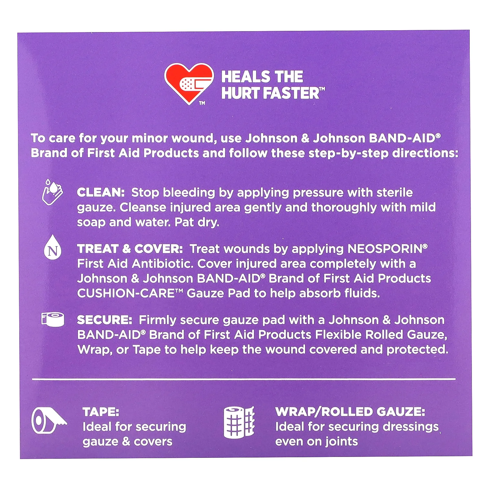 Band Aid, Cushion-Care, марлевые салфетки, средний размер, 25 шт.