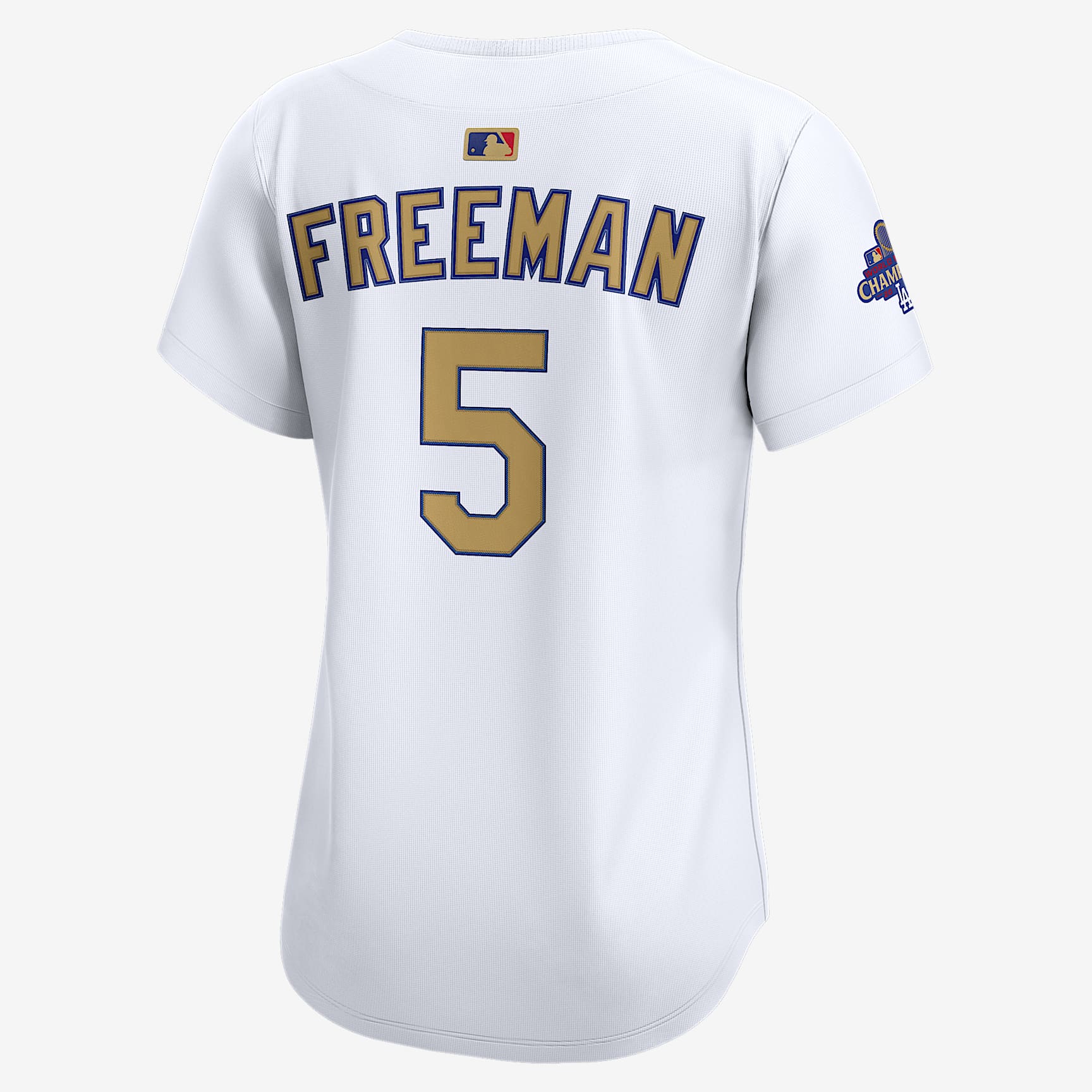 Freddie Freeman Los Angeles Dodgers 2024 World Series Champions Gold Women’s Nike Dri-FIT ADV MLB Limited Jersey