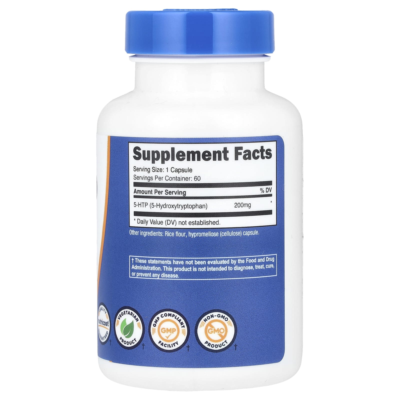 Nutricost, 5-HTP, 200 мг, 60 капсул