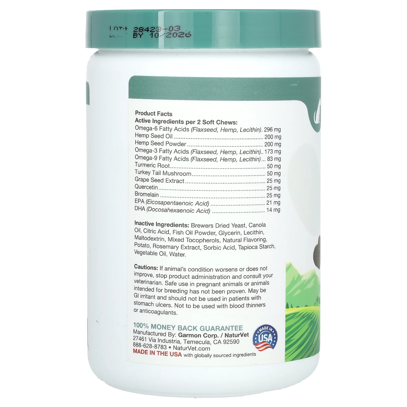 NaturVet, средство от аллергии на коноплю и семена конопли, для собак, 120 жевательных таблеток, 360 г (12,6 унции)