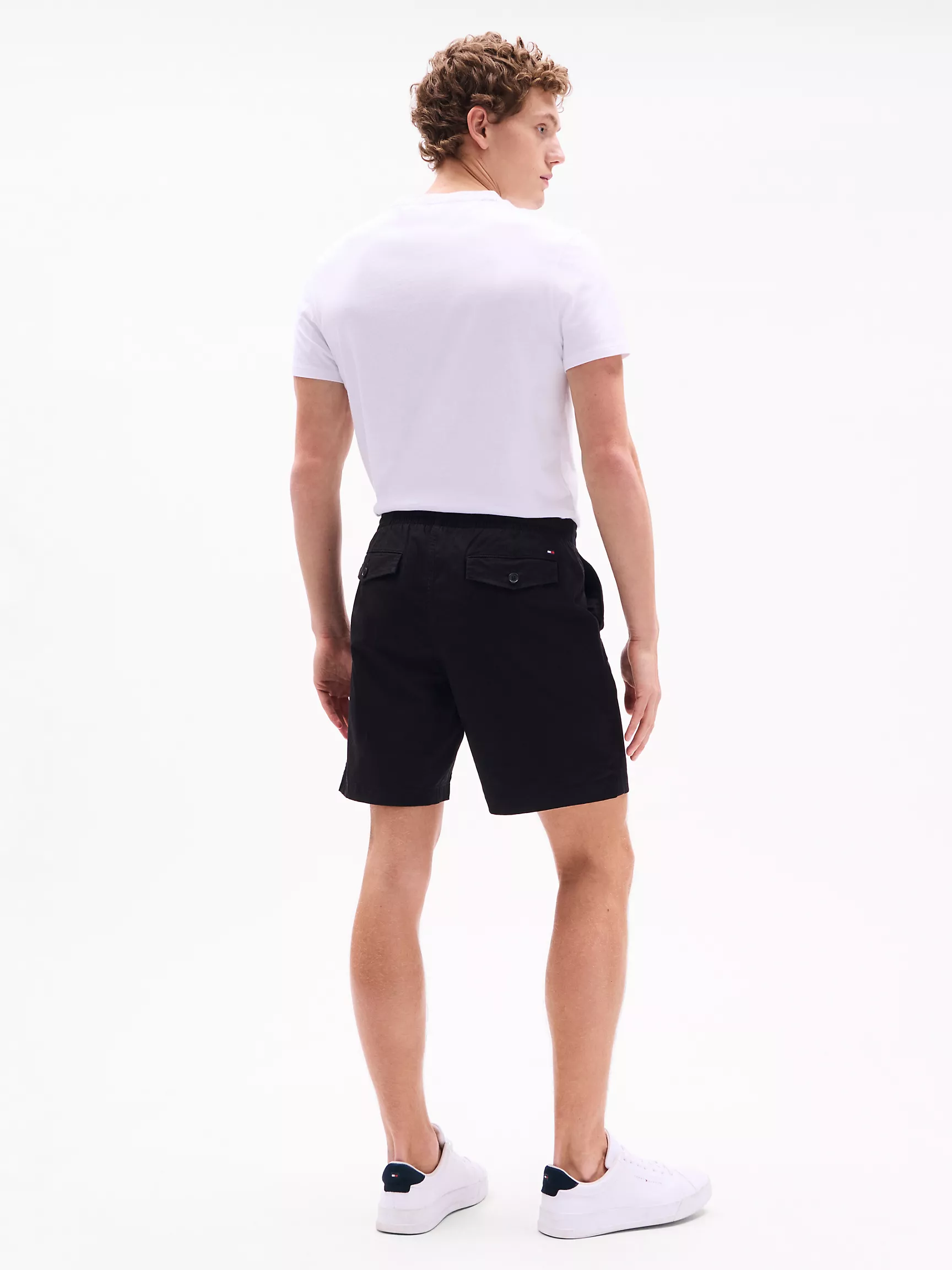 Мужские шорты Tommy Hilfiger, Трикотажные шорты из твила с бархатистой отделкой