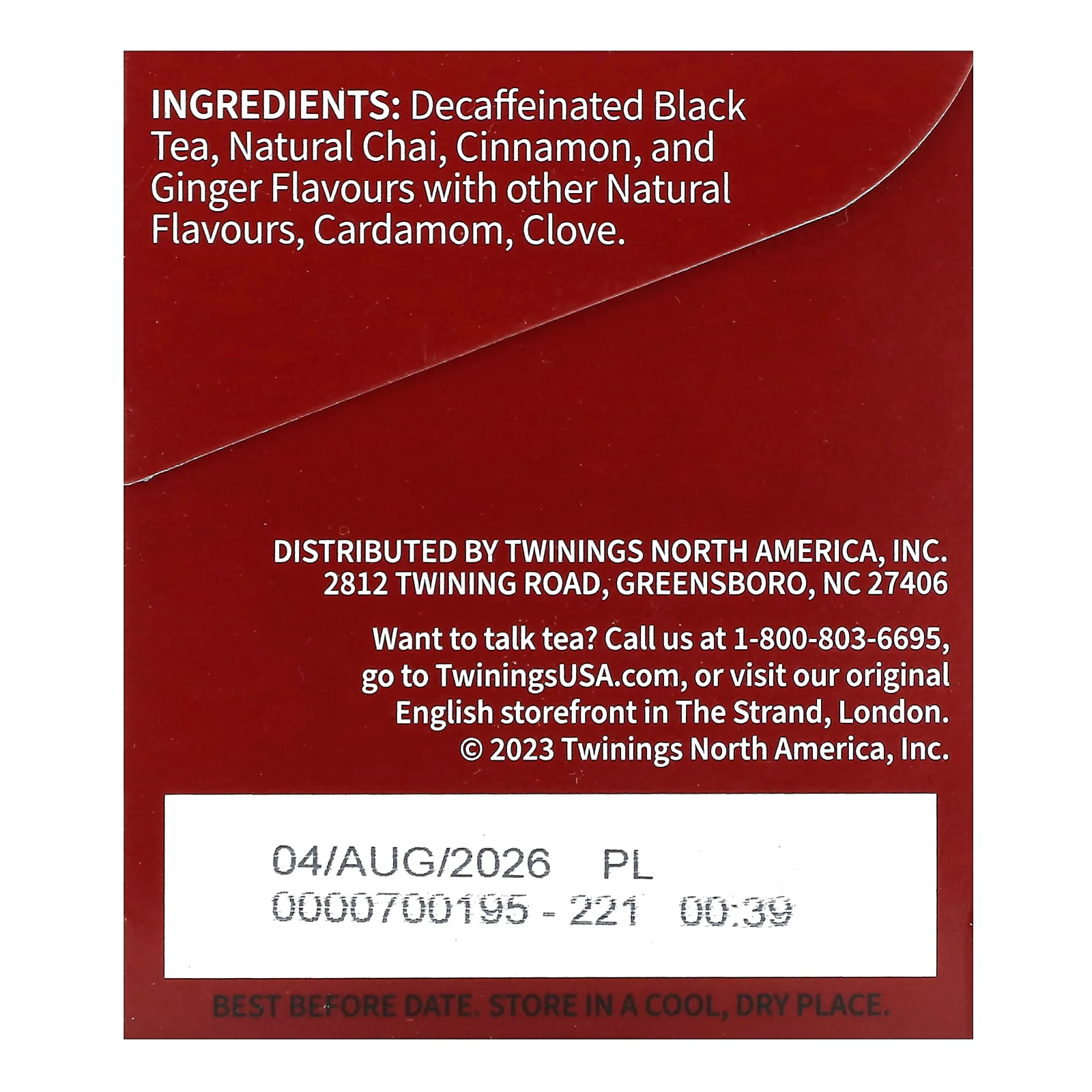 Twinings, ароматизированный черный чай, чай, без кофеина, 20 чайных пакетиков, 40 г (1,41 унции)