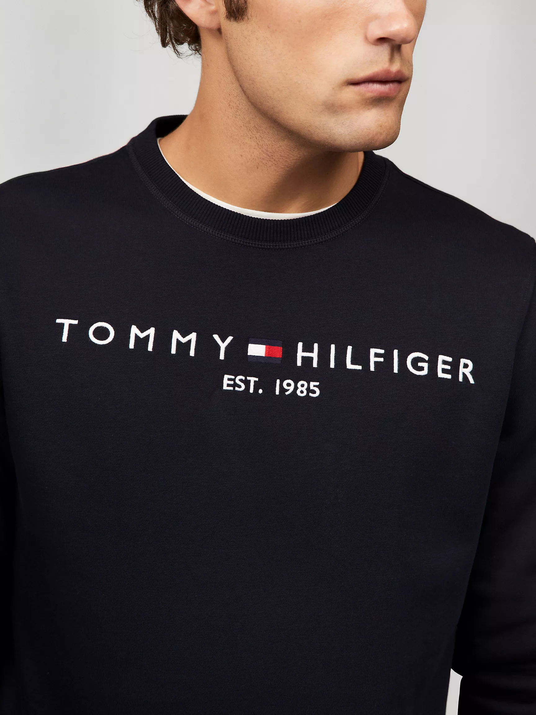 Мужская толстовка Tommy Hilfiger, Свитшот с вышитым логотипом Tommy