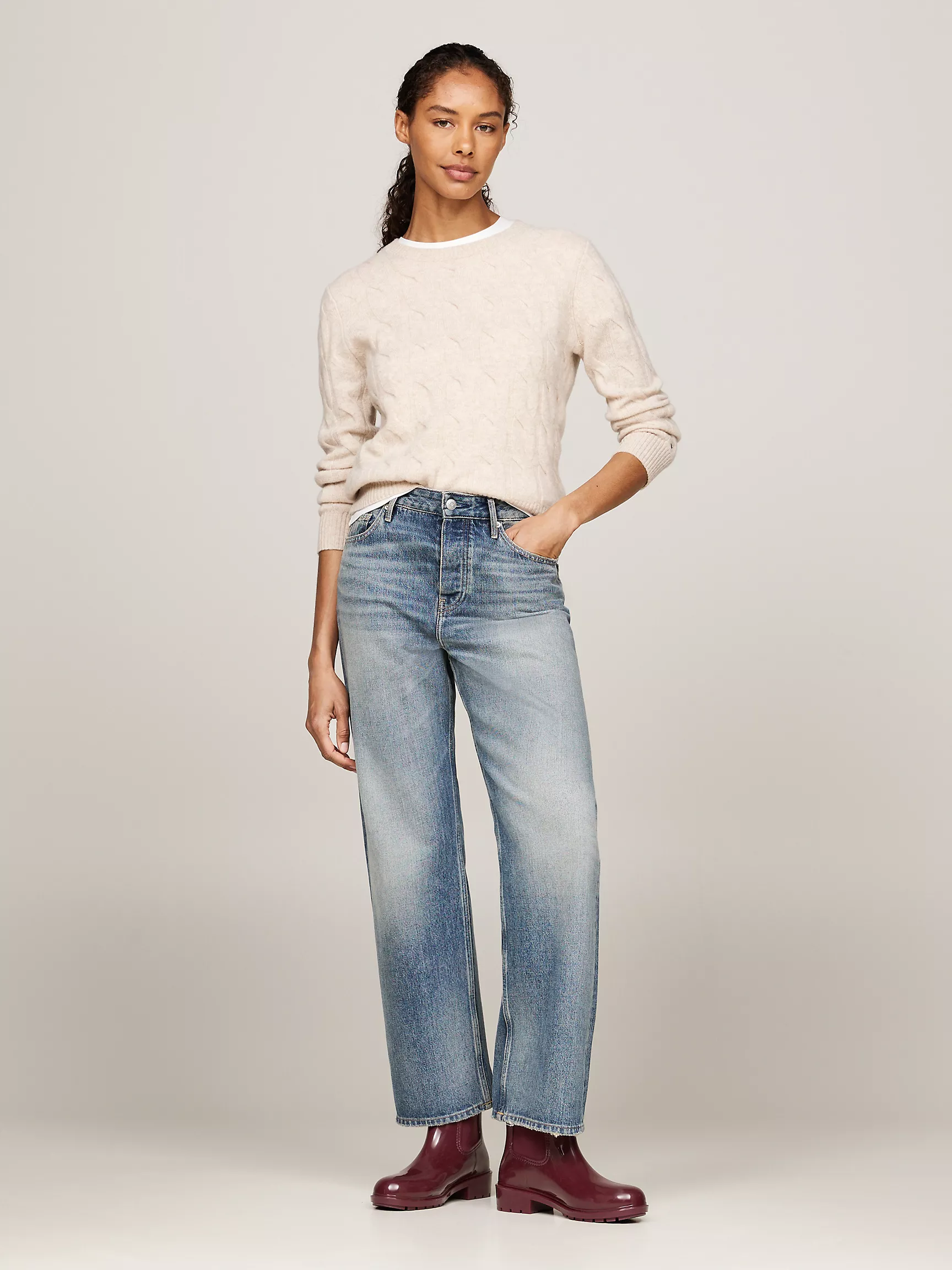 Женские ботинки Tommy Hilfiger, Резиновые сапоги на рифленой подошве