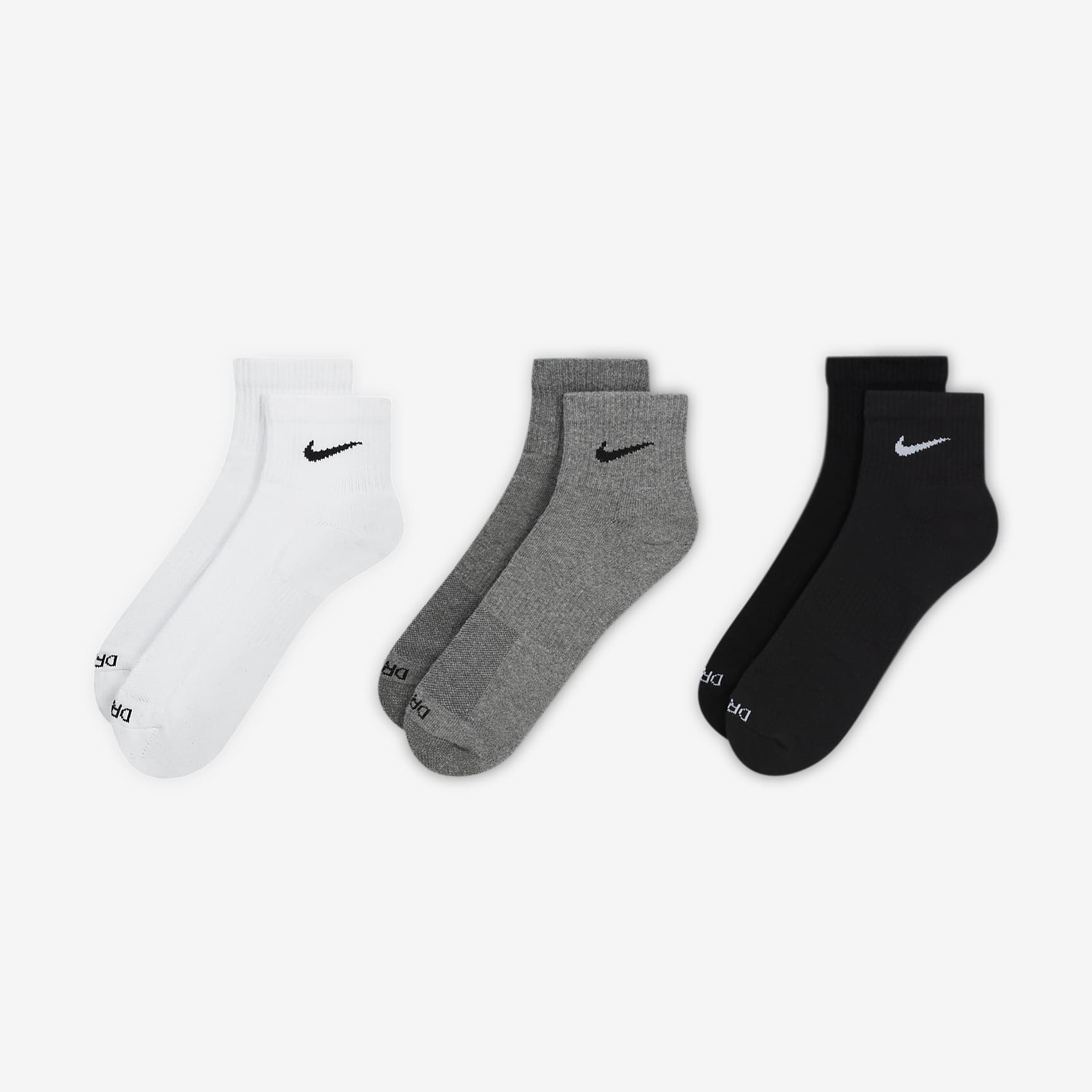 Nike Everyday Plus Cushioned Training Ankle Socks (3 Pairs)