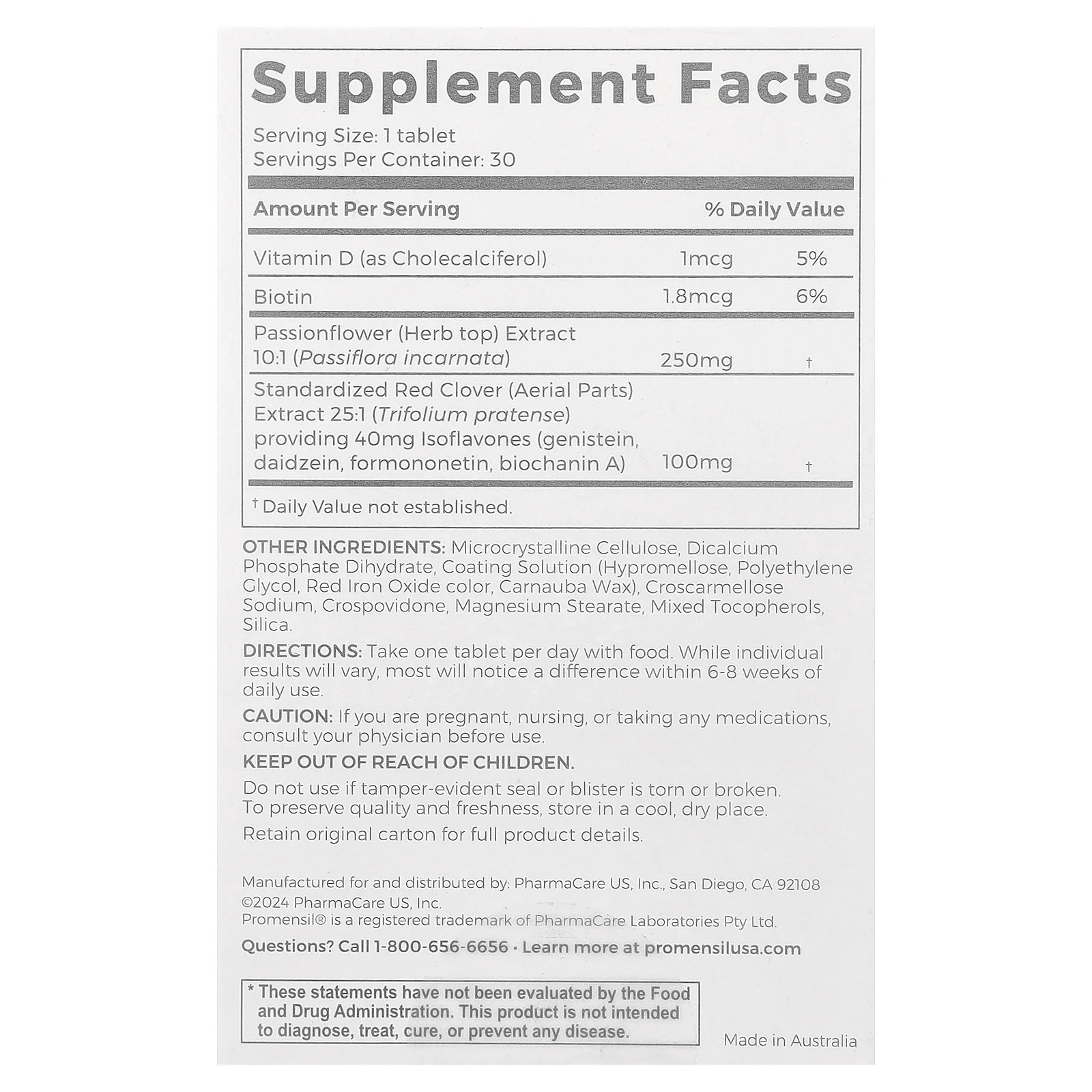 Promensil, Peri Menopause, 30 таблеток