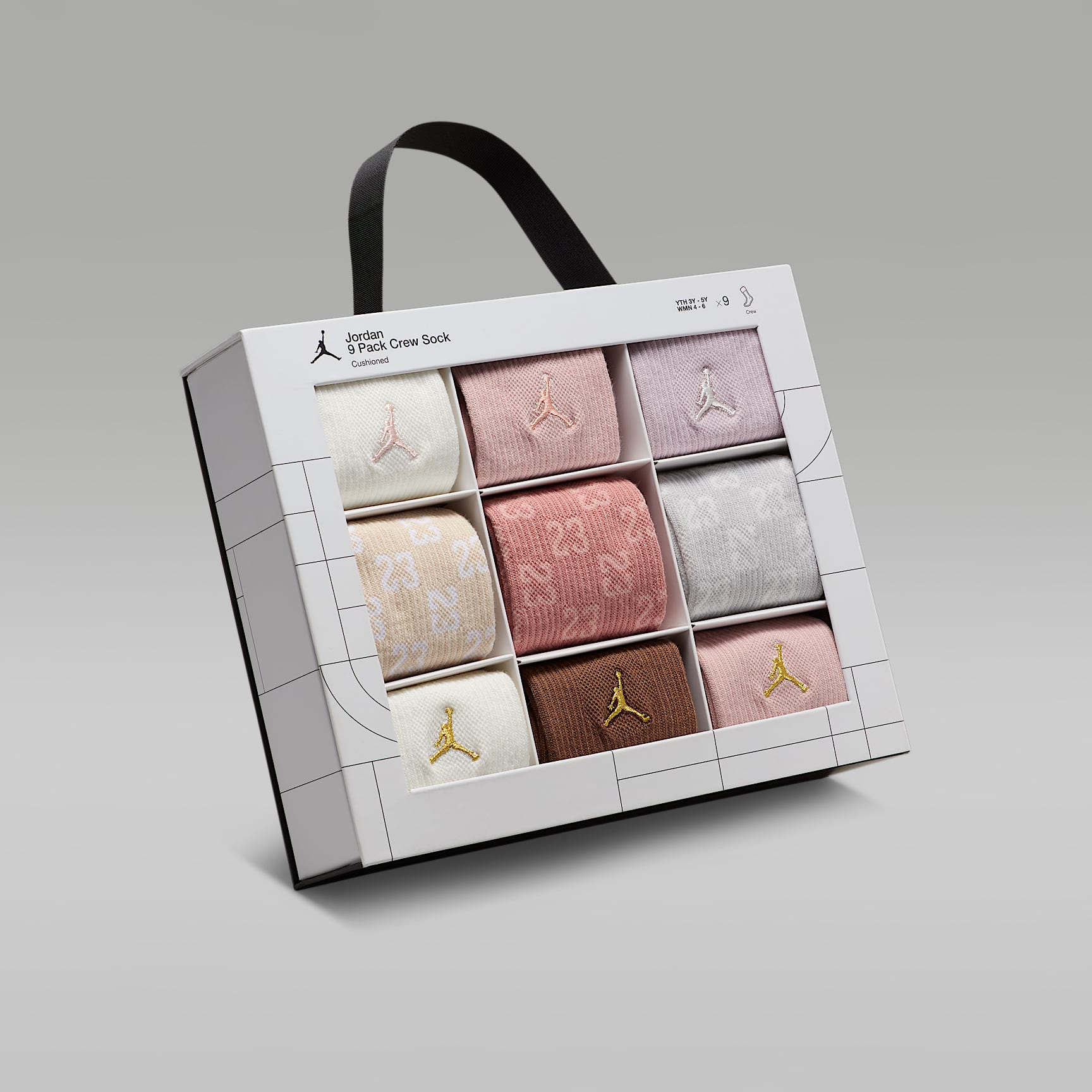 Jordan Big Kids' Holiday Crew Gift Box (9 Pairs)