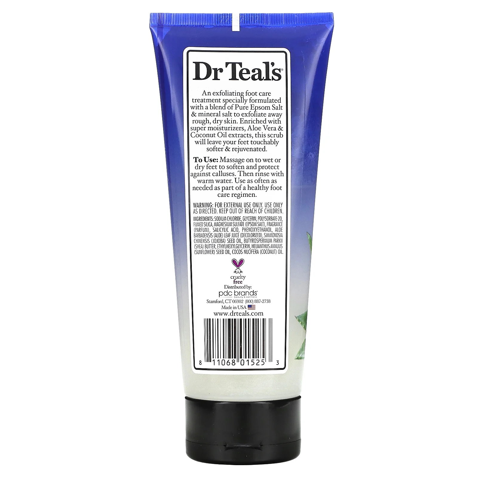 Dr. Teal's, Foot Care Therapy, нежный эксфолиант с чистой английской солью, 170 г (6 унций)