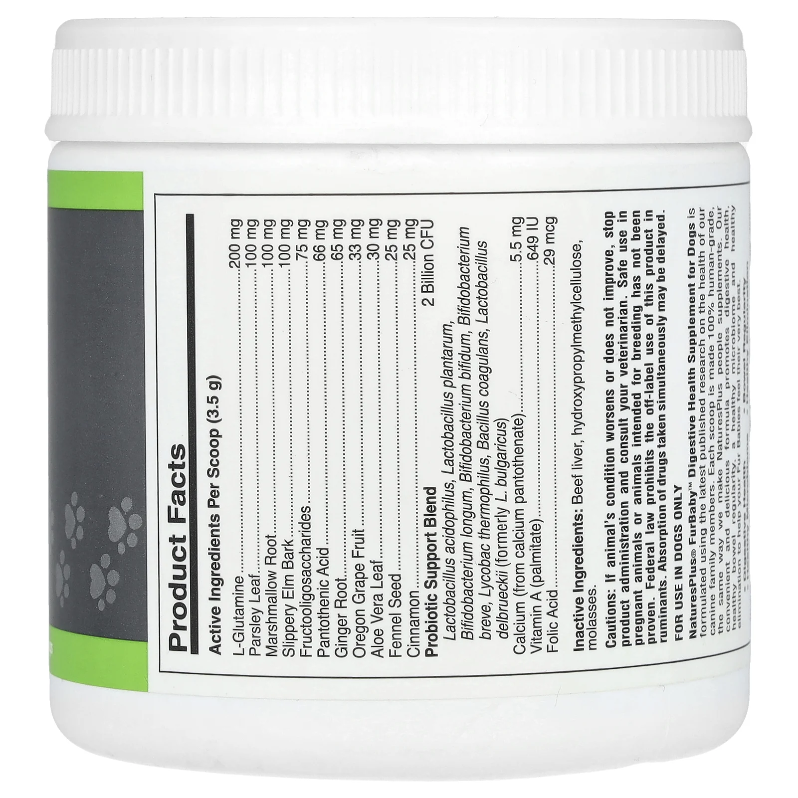 NaturesPlus, FurBaby, поддержка пищеварения у собак, 210 г (7,4 унции)